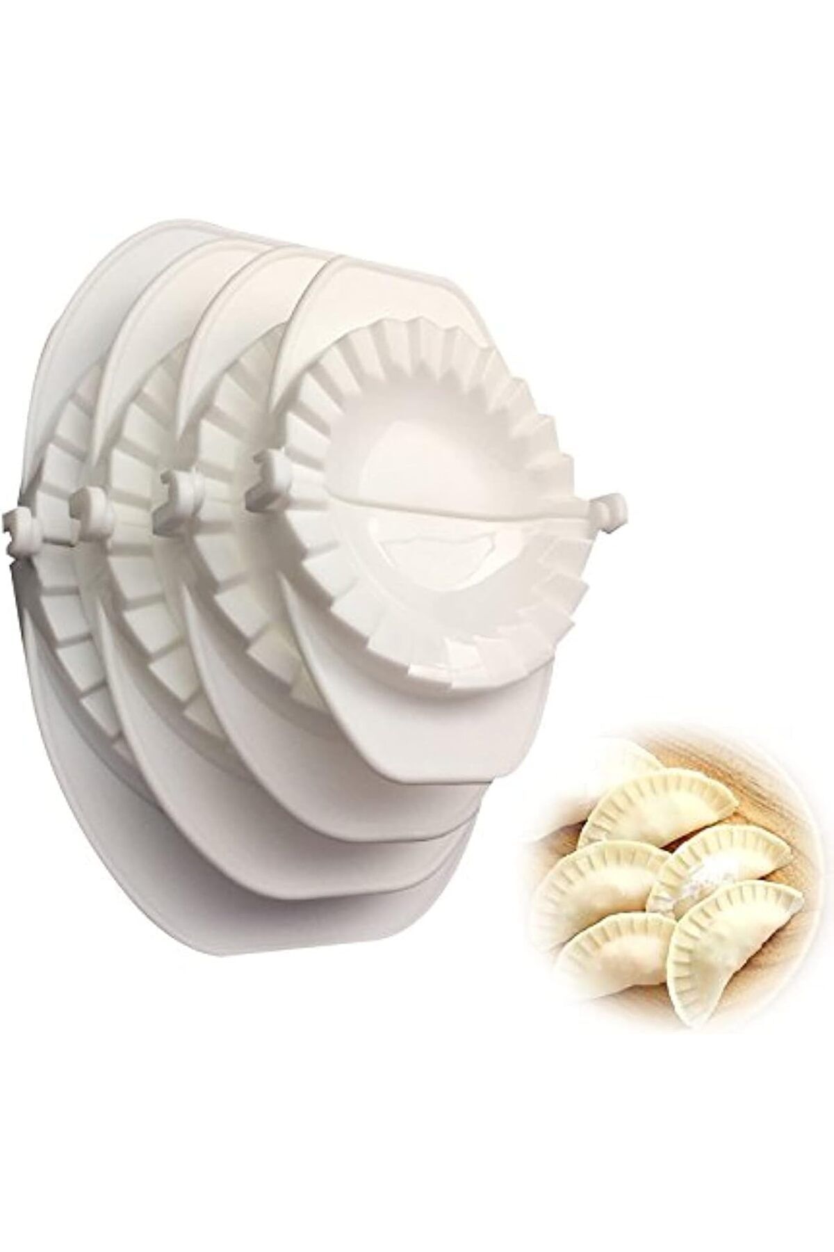 Generic-Emousport 4pcs/set Press Ravioli Dough Pastry Pie Dumpling Maker Gyoza Mold Mould Tool 4 Size Easy 1