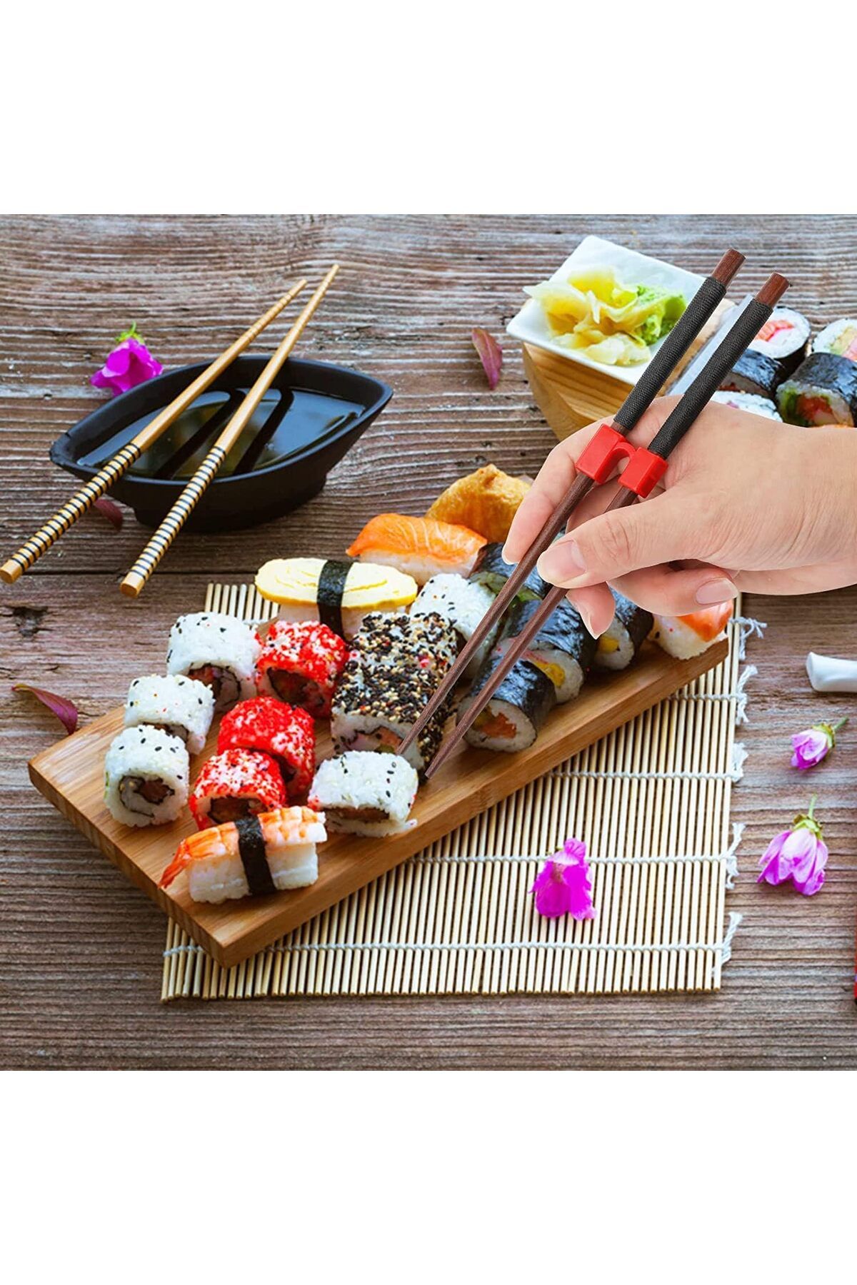 Generic-Azonee Chopstick Helper, 5 Pcs Reusable Chopsticks Helpers Training Chopstick Hinges Connector Trai 4