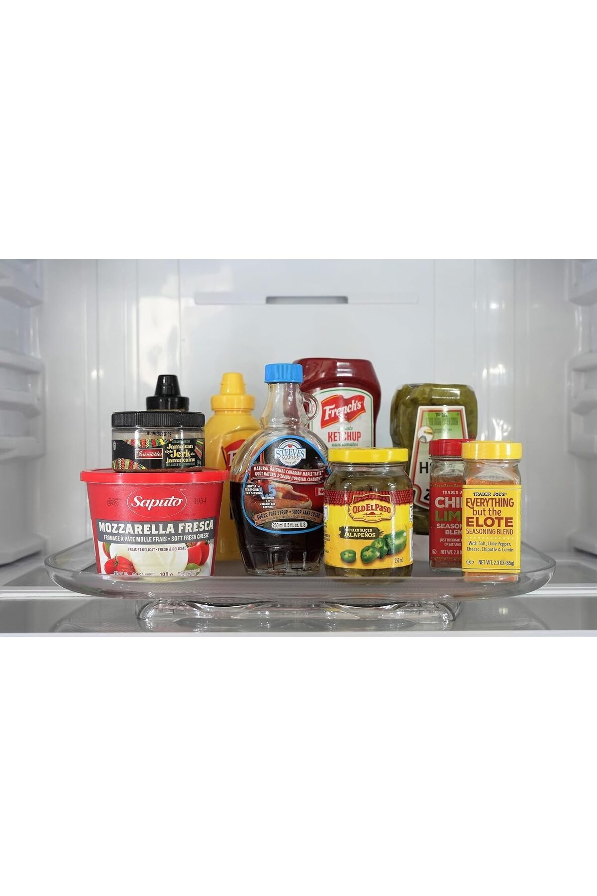 Generic-TRASSLE Lazy Susan Turntable Organizer for Fridge, Refrigerator, Rectangle Lazy Susan Spice Rack fo 3