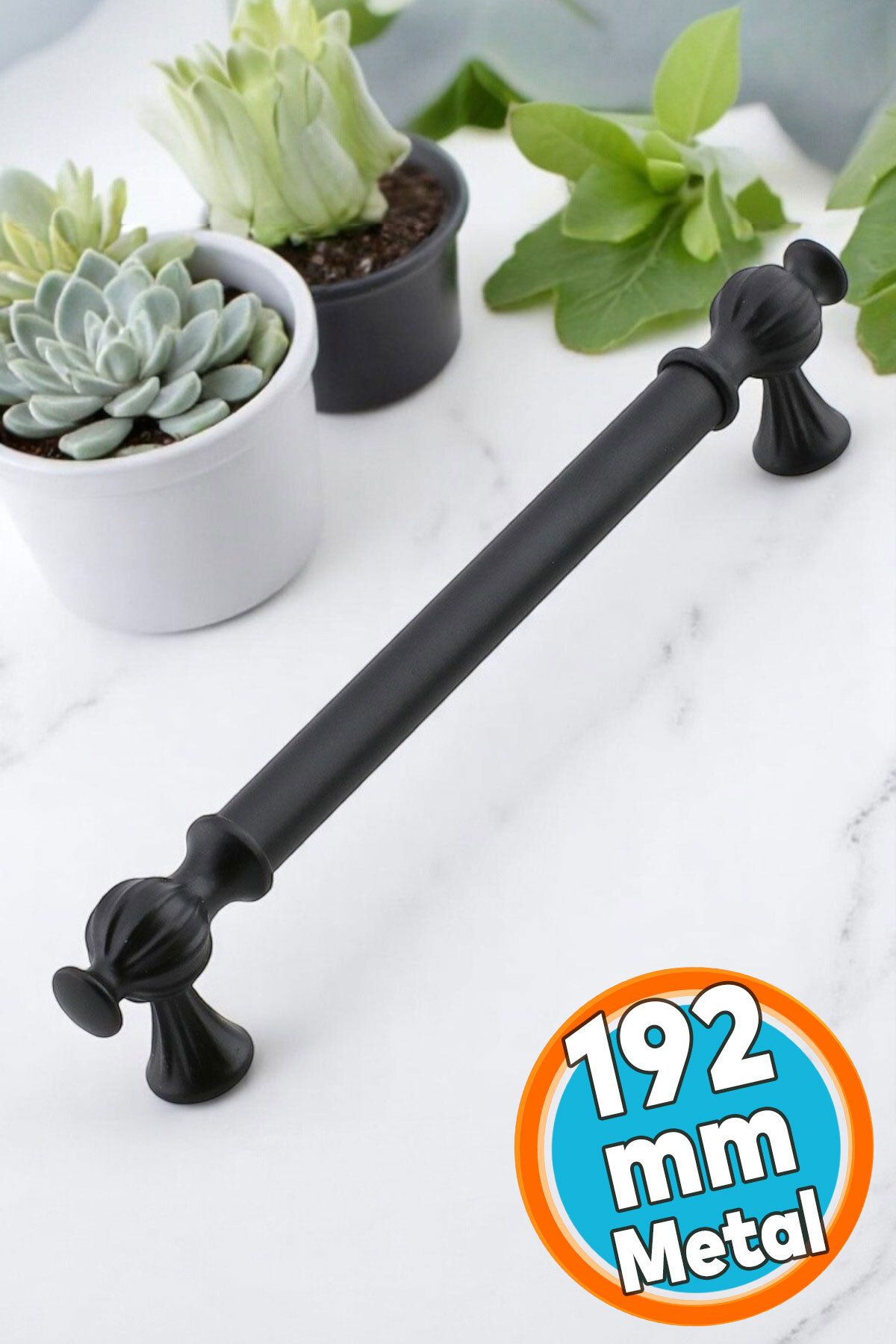 NZB Mobilya Metal Kulp Mutfak Çekmece Dolap Dolabı Kapak Kulpları Kulbu Kulpu 192 mm Siyah 192 cm