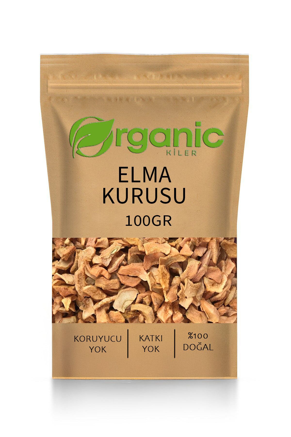 Elma Kurusu Şeker İlavesiz & Doğal 100gr. Kurutulmuş Elma Taze Mahsül