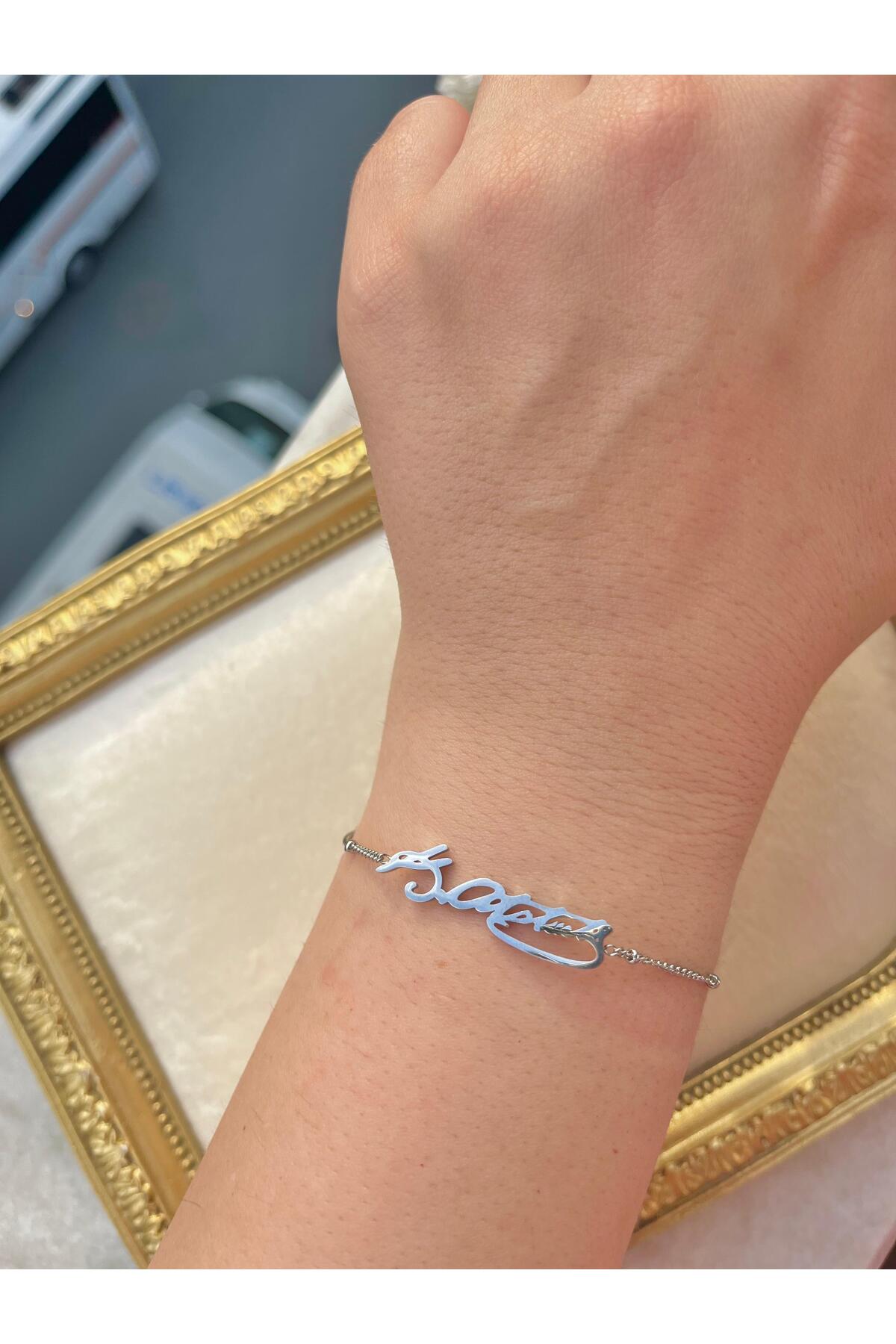 sirius jewelry 316 L Çelik K. Atatürk İmzası Bileklik görsel 4