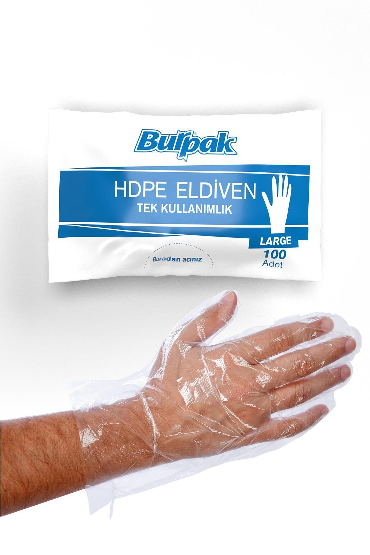 alsepeteavm Burpak Şeffaf Eldiven Hdpe L 100 Adet