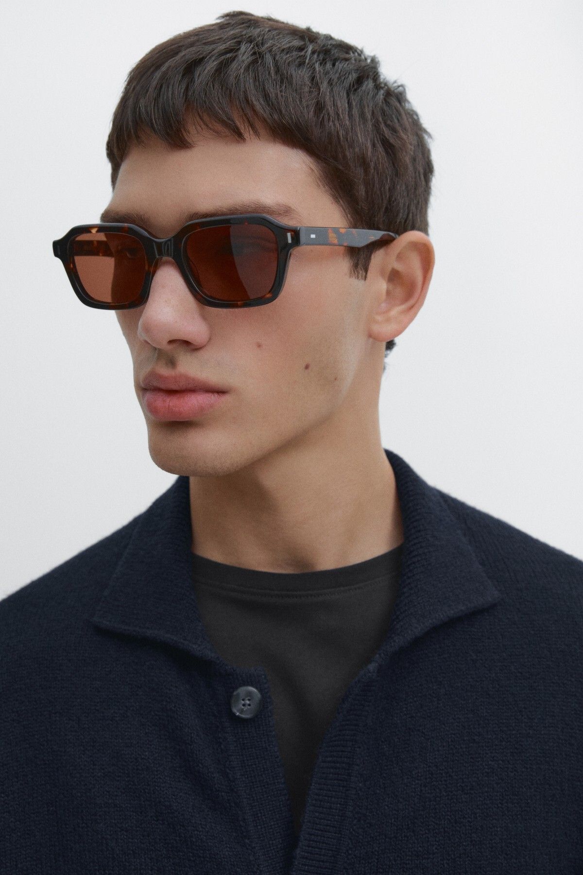 ژاکت جلو باز آبی مردانه جیب لباس بافتنی دقیق اورجینال Massimo Dutti