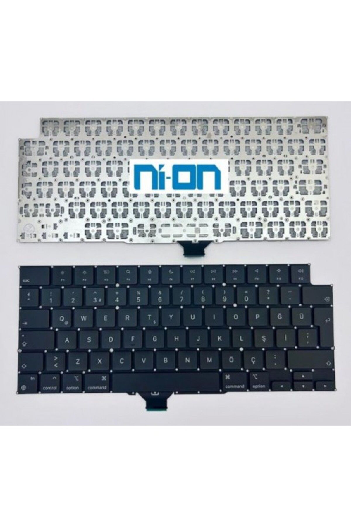 NION Apple Macbook Pro A2442 A2485 2021 2022 M1 uyumlu Notebook Klavye (Siyah TR)