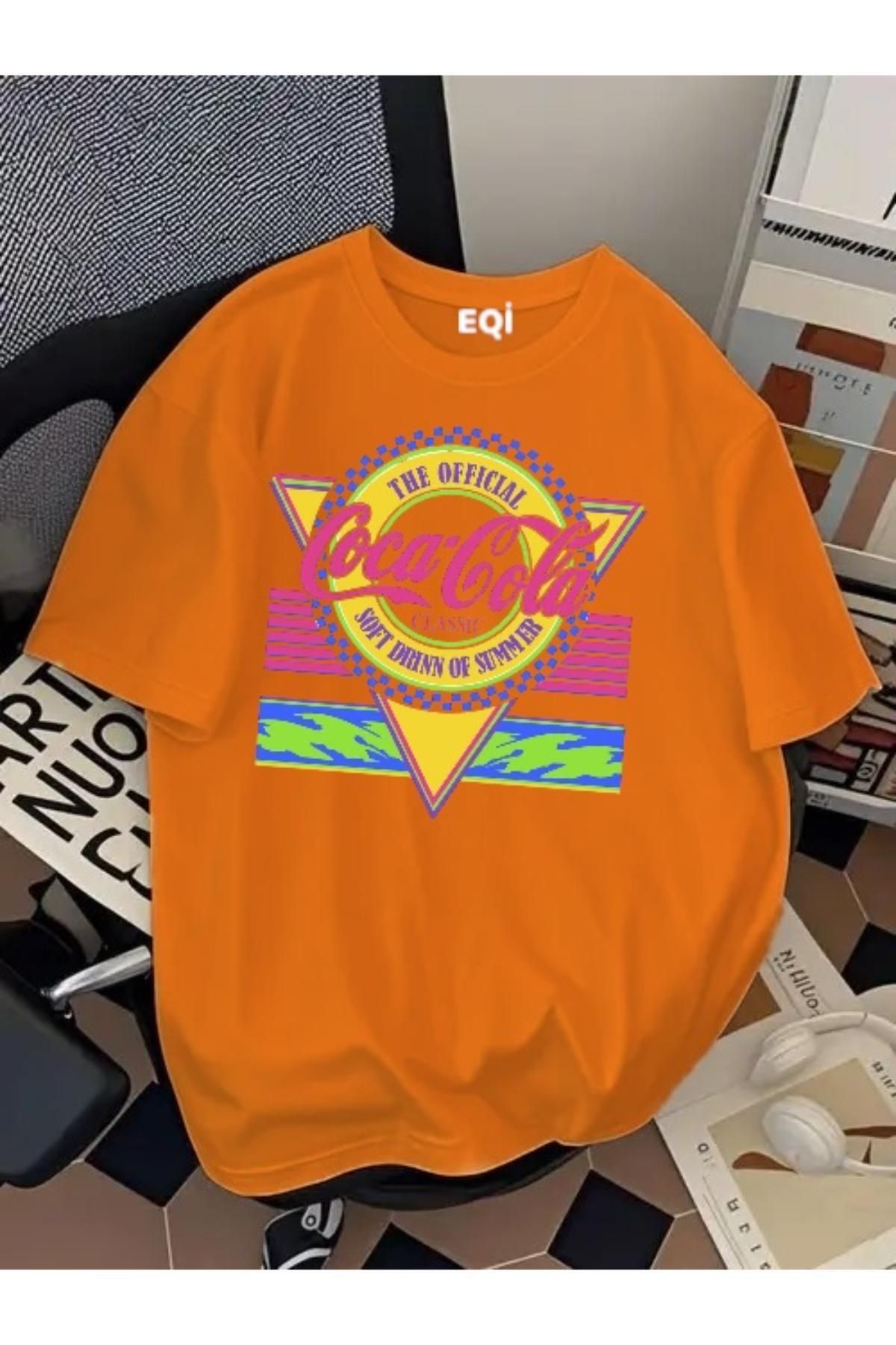 EQİ Coco-Cola Summer Baskılı Oversize T-Shirt