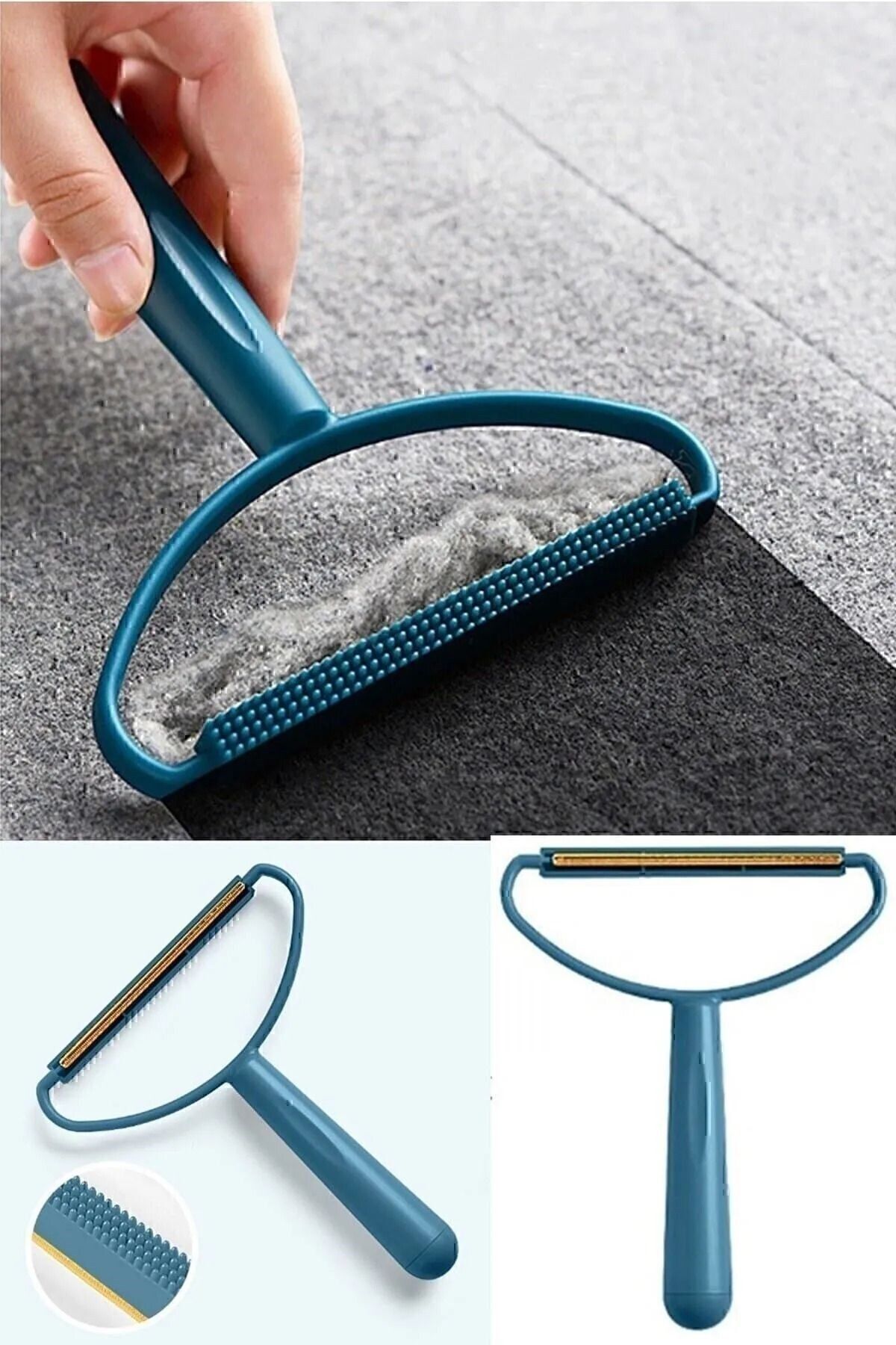 Carat Home Çift Taraflı Elbise Tiftik Ve Tüy Toparlayıcı Kazak Hırka Halı Plastik Kumaş Tüy Alma