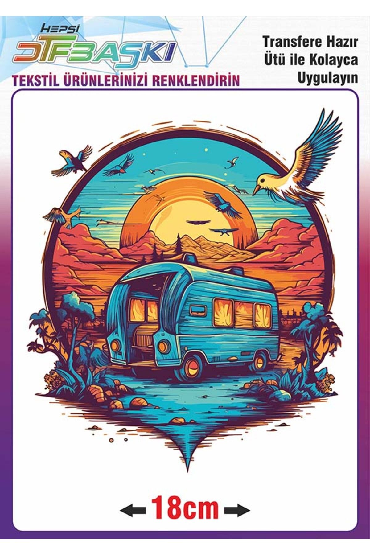 F17 Ajans Ütü ile Kumaşa Yapışan Baskı Karavan
