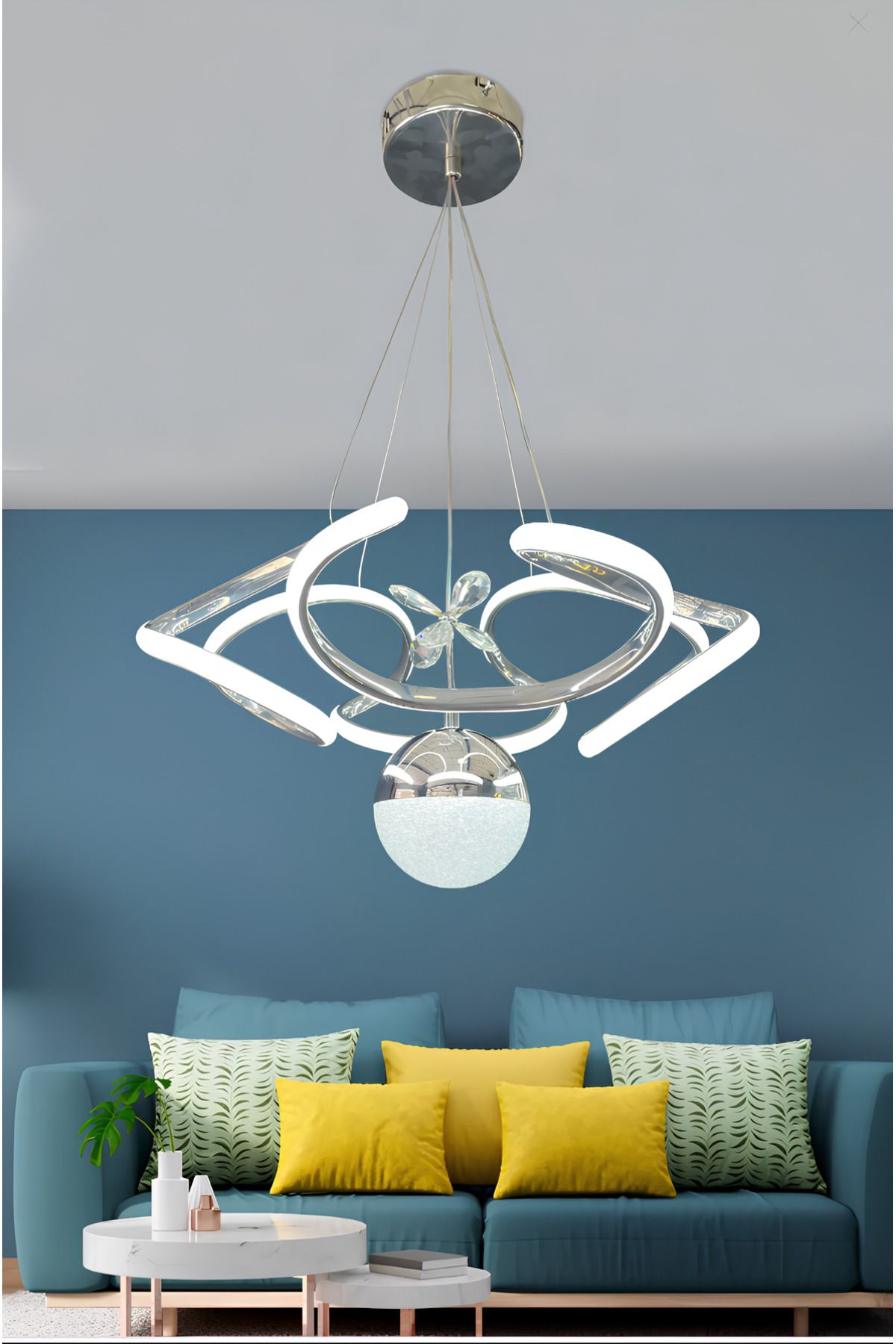 VİSENTE HOME üç renkli komandalı modern led avize
