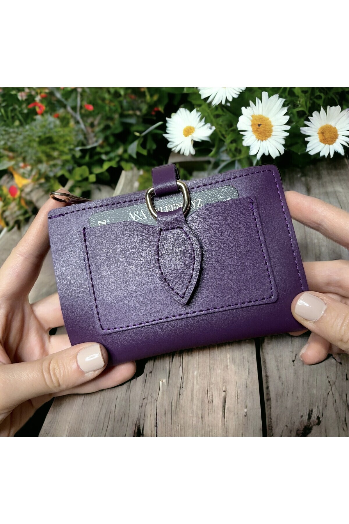 Ayleen Ayz Kadın Mor Cüzdan Tokalı Kartlık Aksesuar