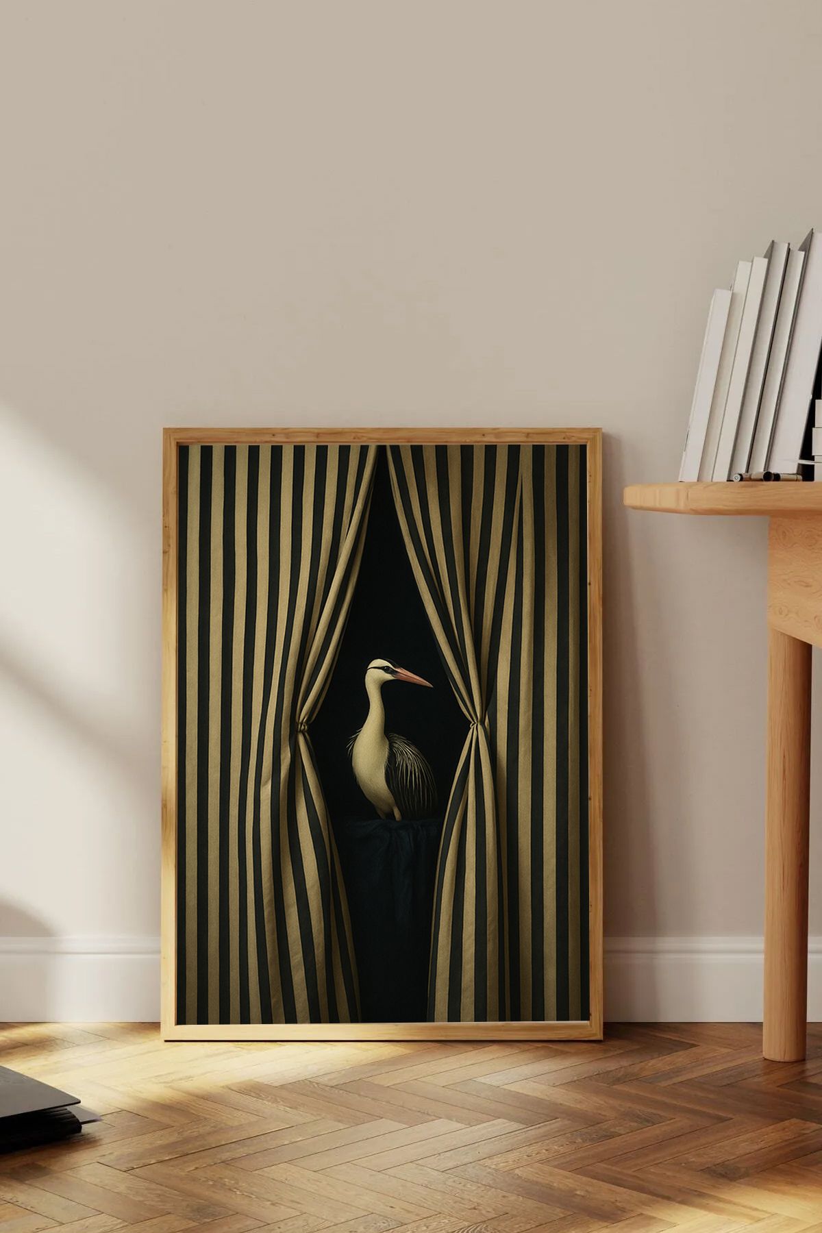 Dekorsiahome Tek Parça Ahşap Çerçeveli Oturma Odası Salon Mutfak Tablo TK0653