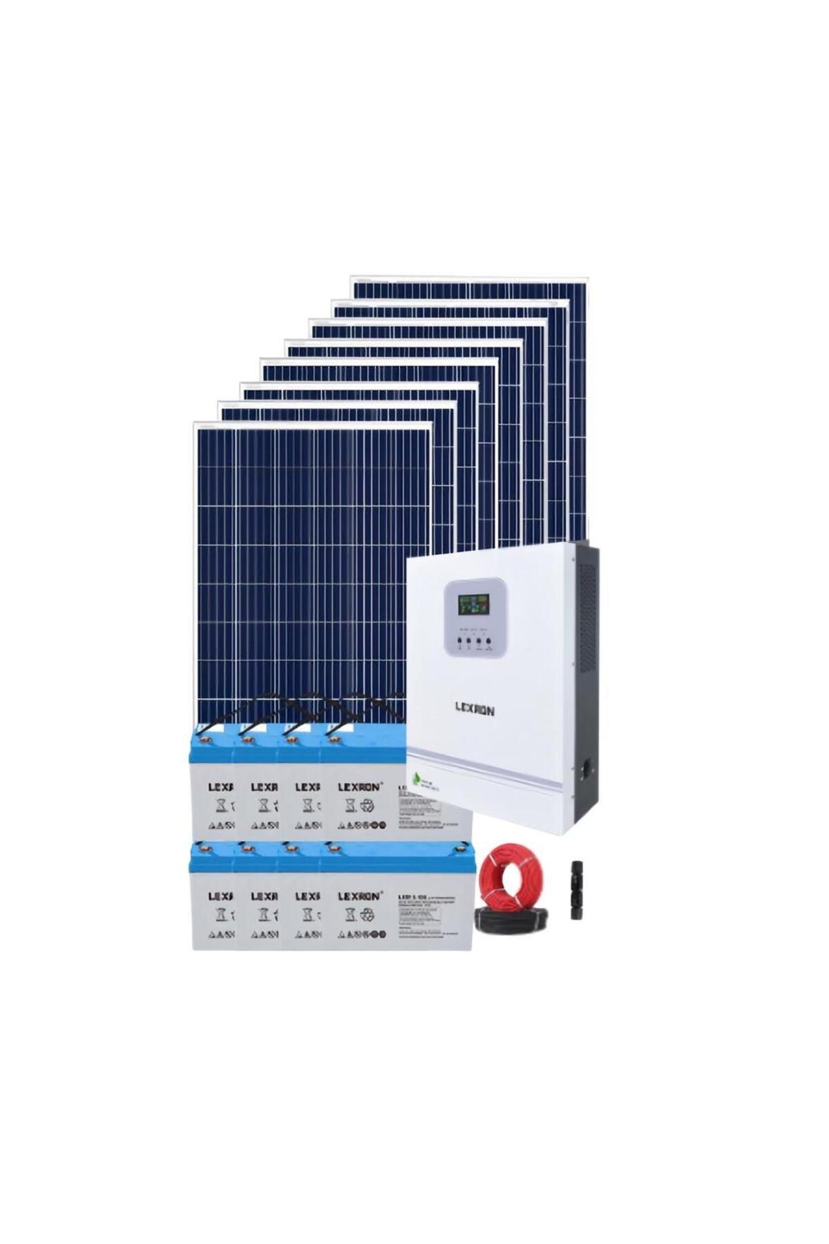 Fabri Solar Güneş Enerjisi Bağevi Hazır Solar Paket - 3Kw Mppt Akıllı İnverter + 8X 295W Polykristal Güneş Pane