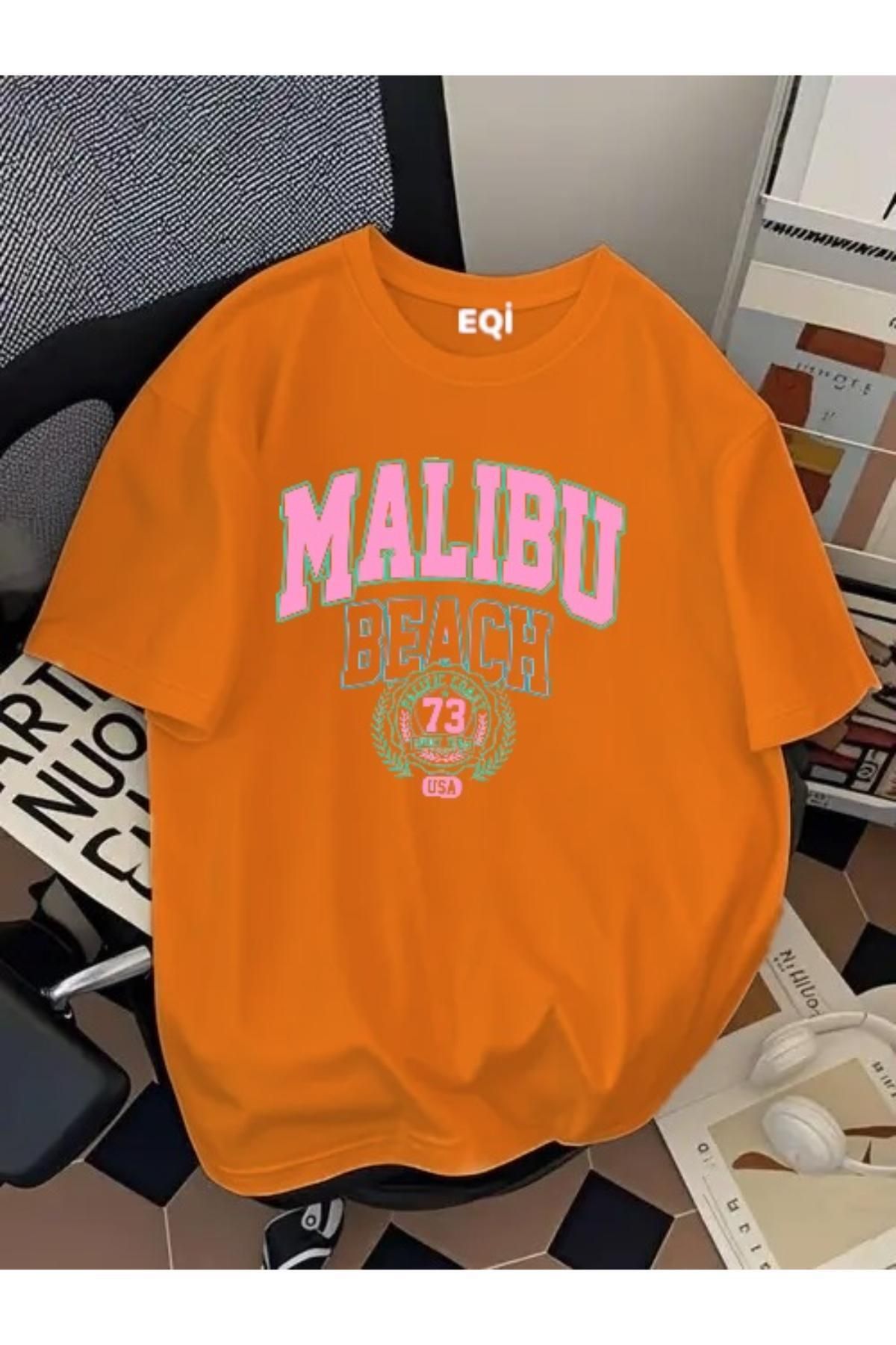 EQİ Malibu Beach Baskılı Oversize T-Shirt