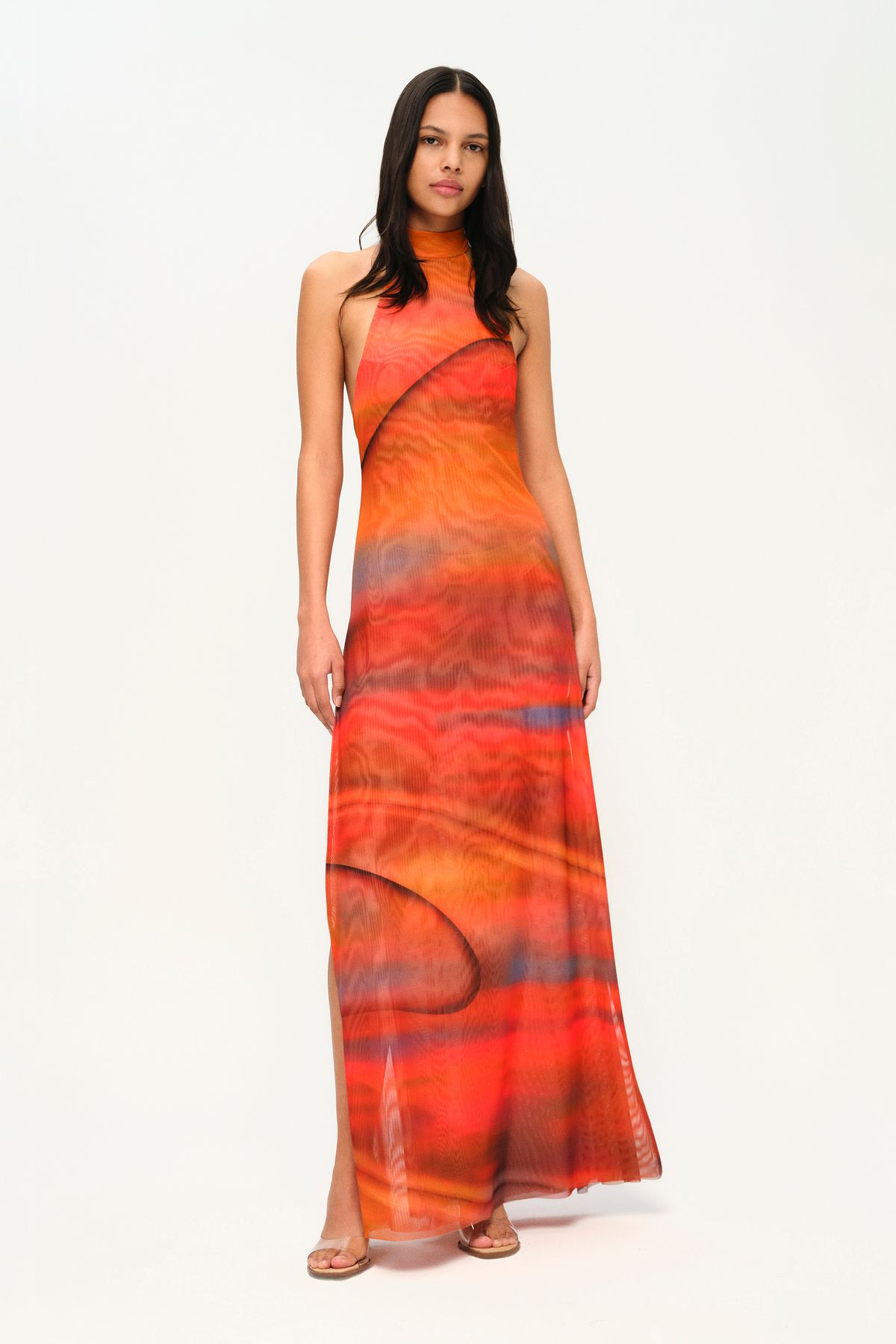 Khela The Label Sunset Desenli Plaj Elbisesi