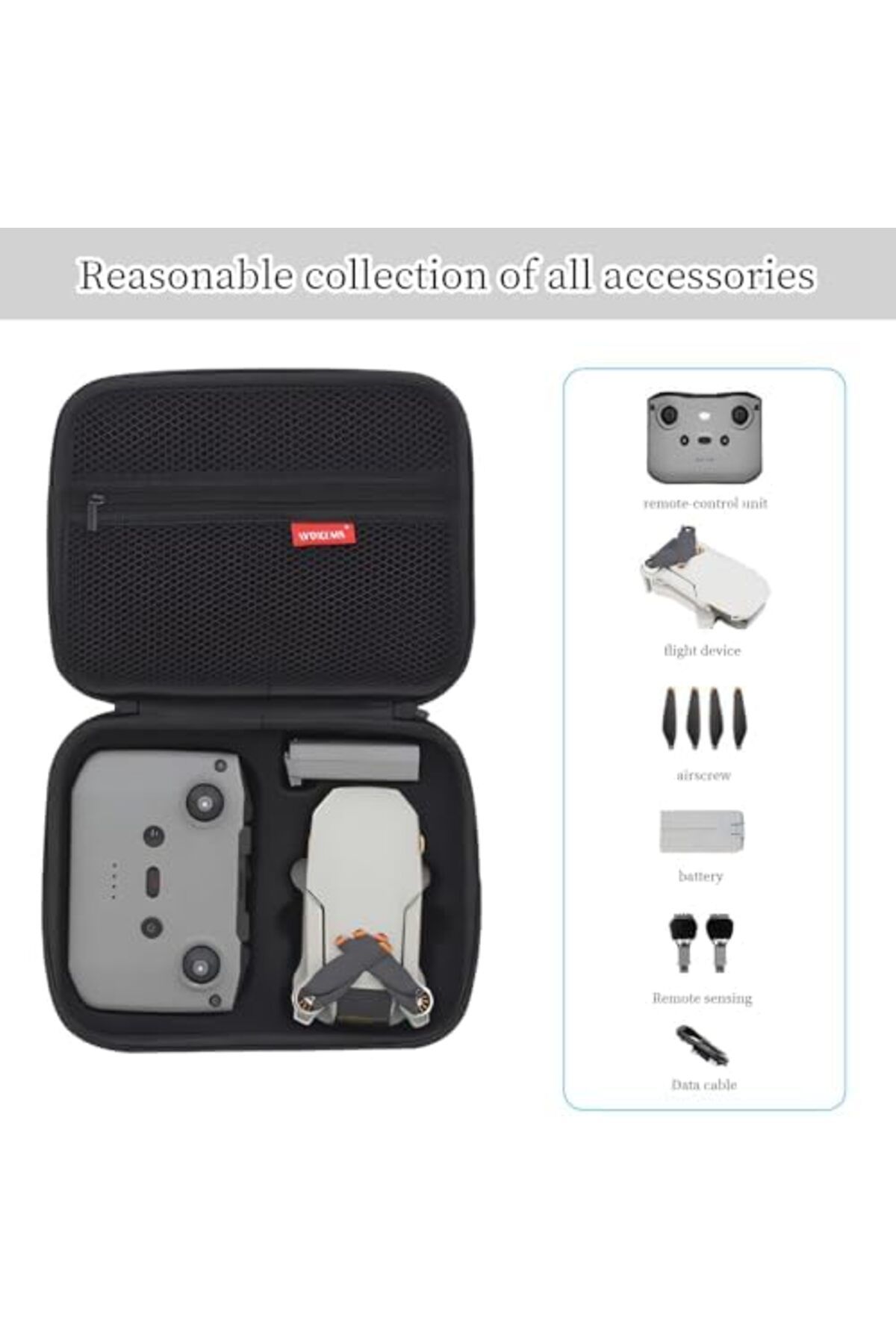 Cesiro-Granvoo Carrying Case for DJI Mavic Mini 2 / Mini 2 SE, Mini 2 Case, Combo and Acc Case 6