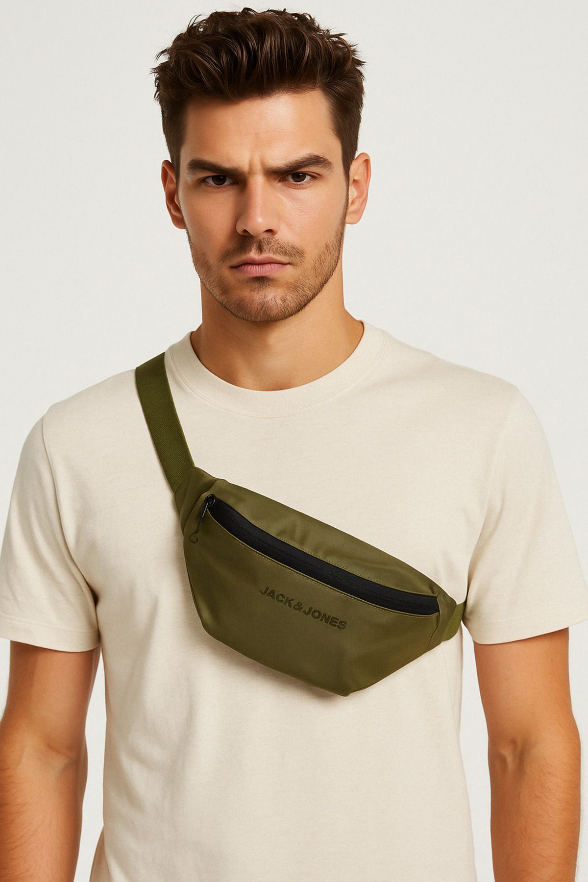 کیف کمری سبز مردانه Jack Jones کمر 12253238 Jack & Jones