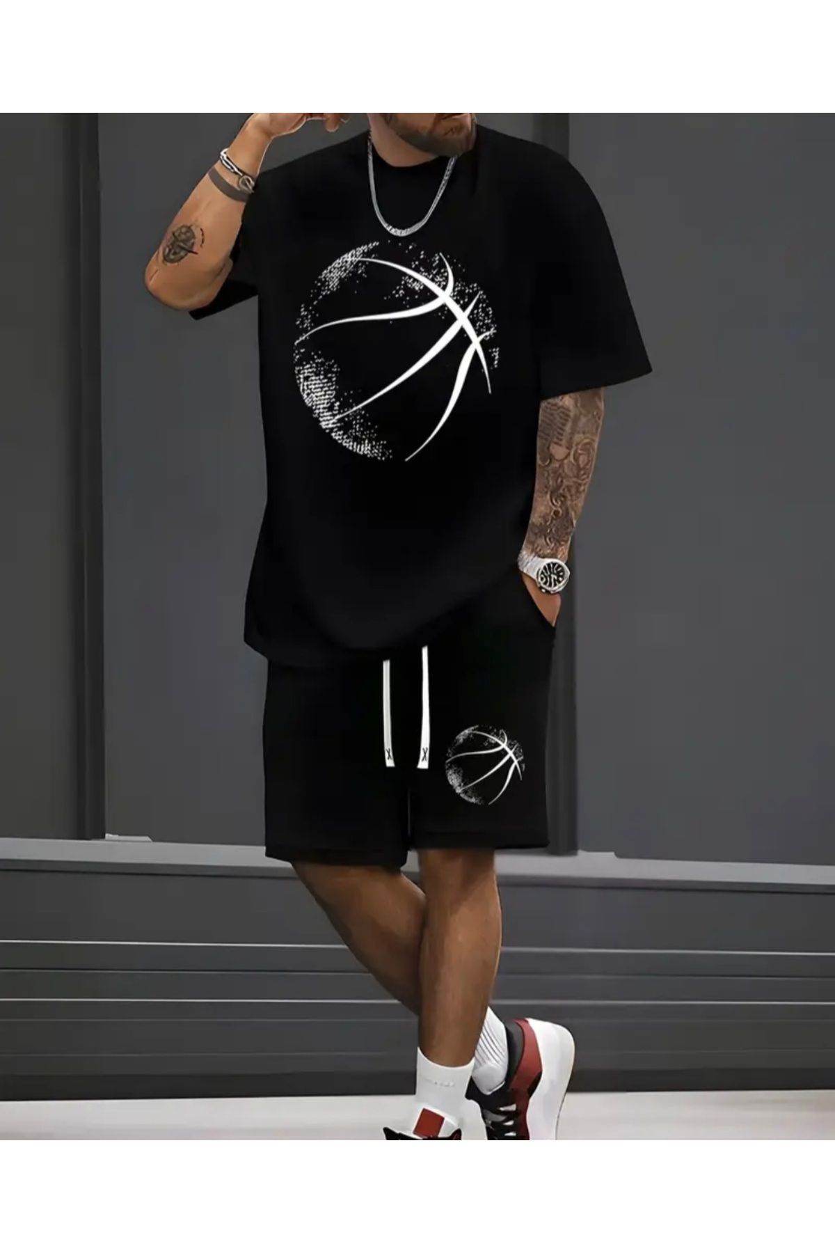 Panda Baskı Tekstil Basketbol Baskılı Özel Tasarım Oversize Tshirt