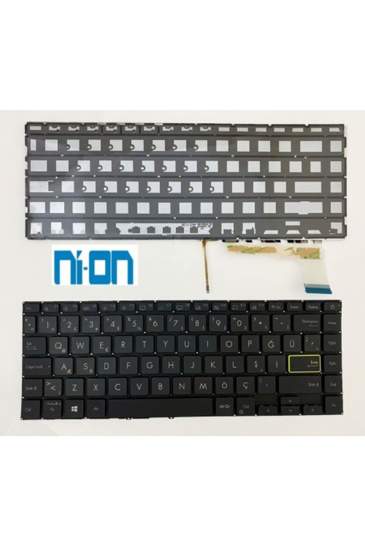 NION vivobook S435 S435E S435EA uyumlu Notebook Klavye (Siyah Aydınlatmalı TR)