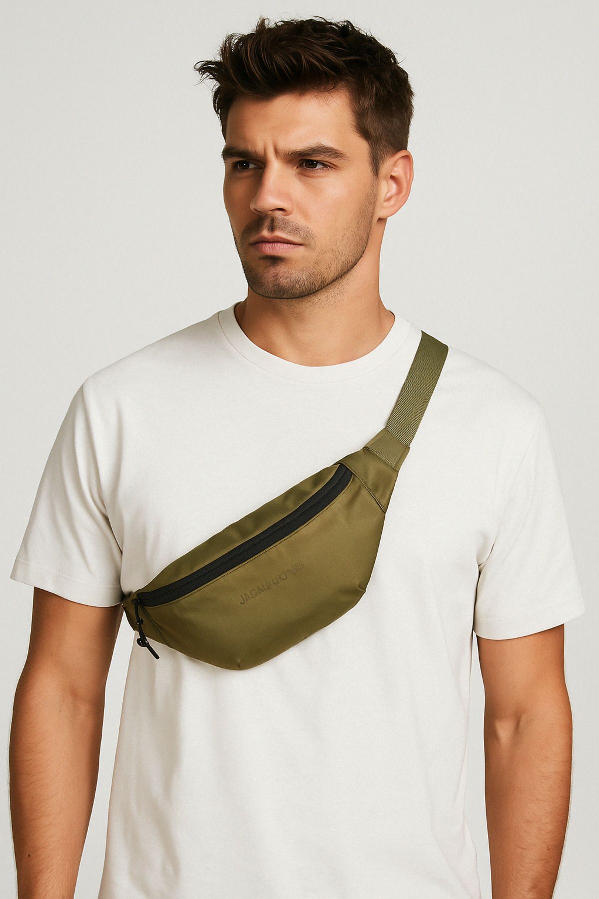 کیف کمری سبز مردانه Jack Jones کمر 12253238 Jack & Jones