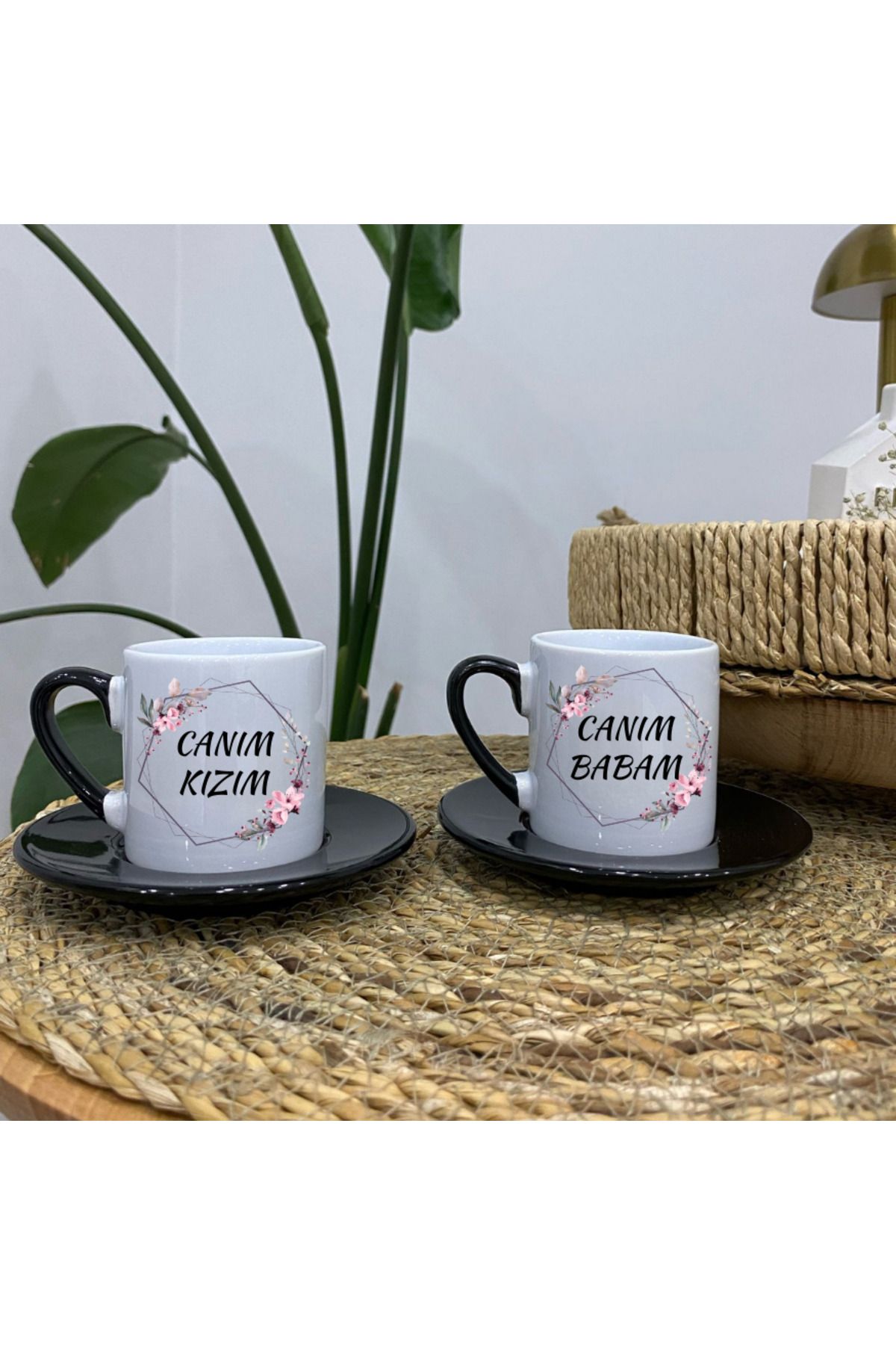 designard Babalar Günü Canım Babam Canım Kızım Türk Kahvesi Fincanı 2 li