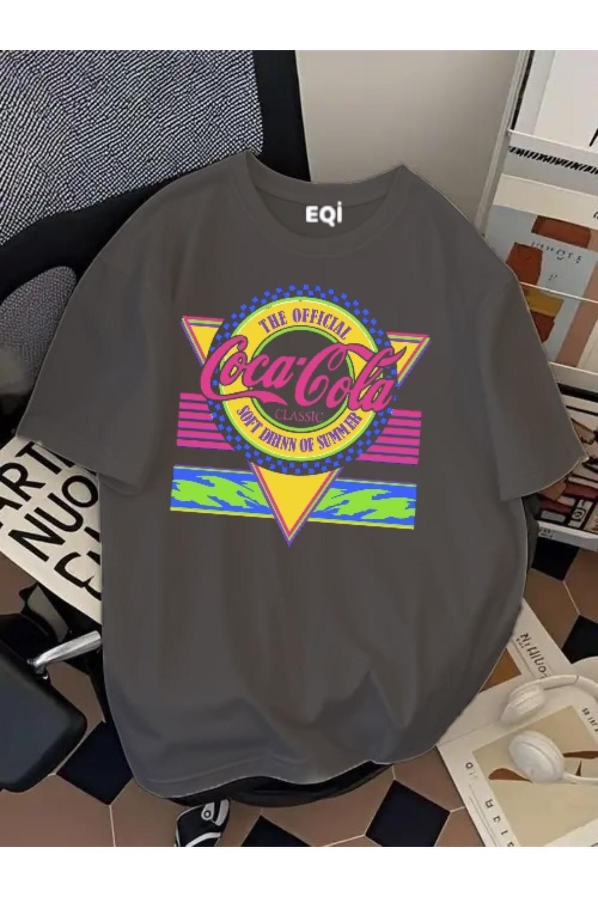 EQİ Coco-Cola Summer Baskılı Oversize T-Shirt