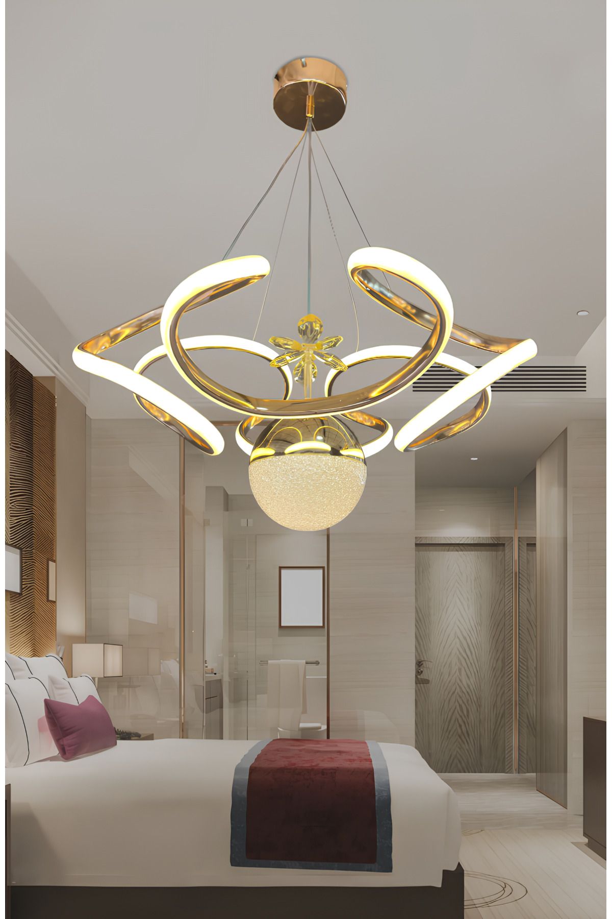 VİSENTE HOME üç renkli komandalı modern led avize