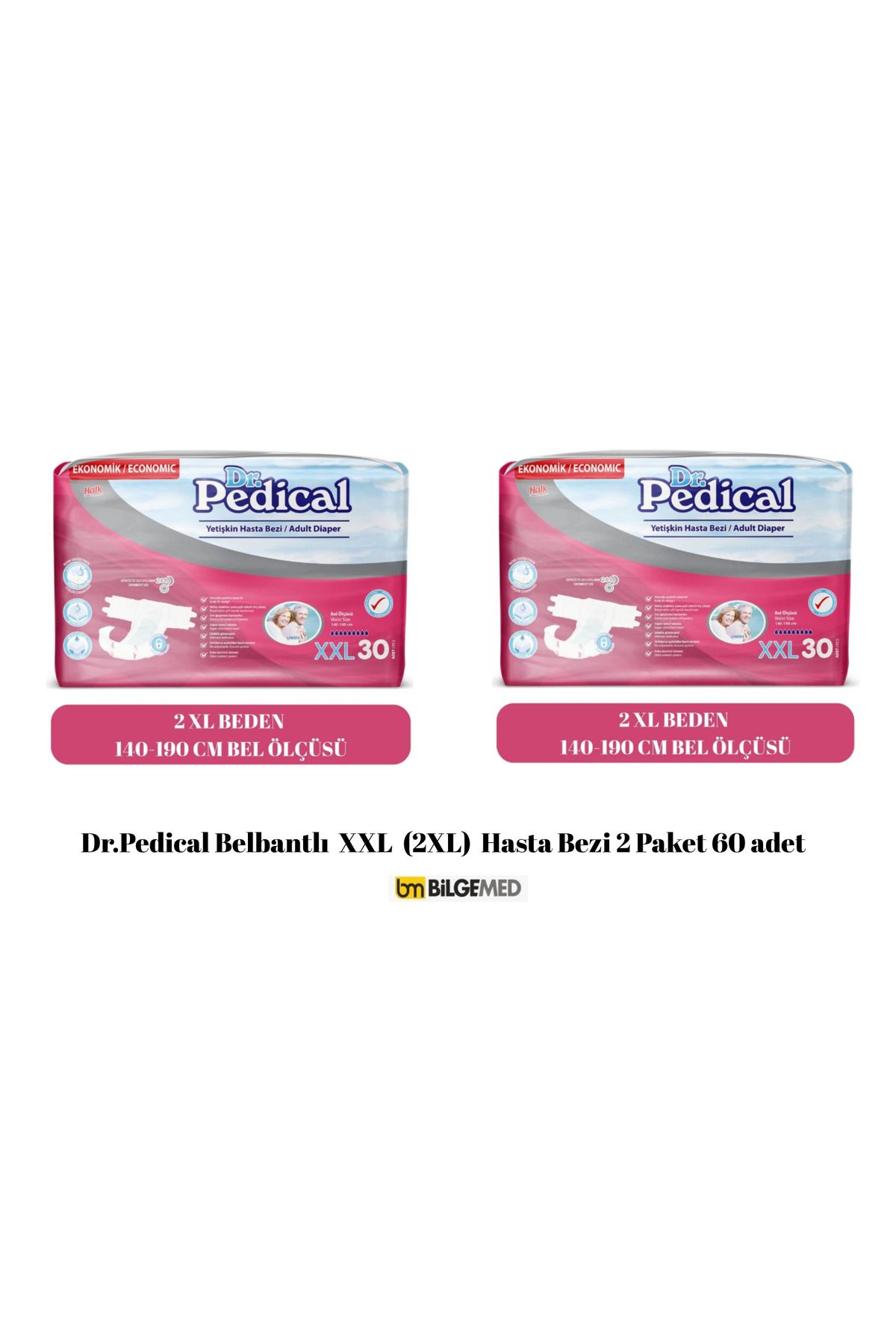 Dr.Pedical Dr. Pedical Belbantlı Tekstil Yüzey Hasta Bezi XXL 60 Adet