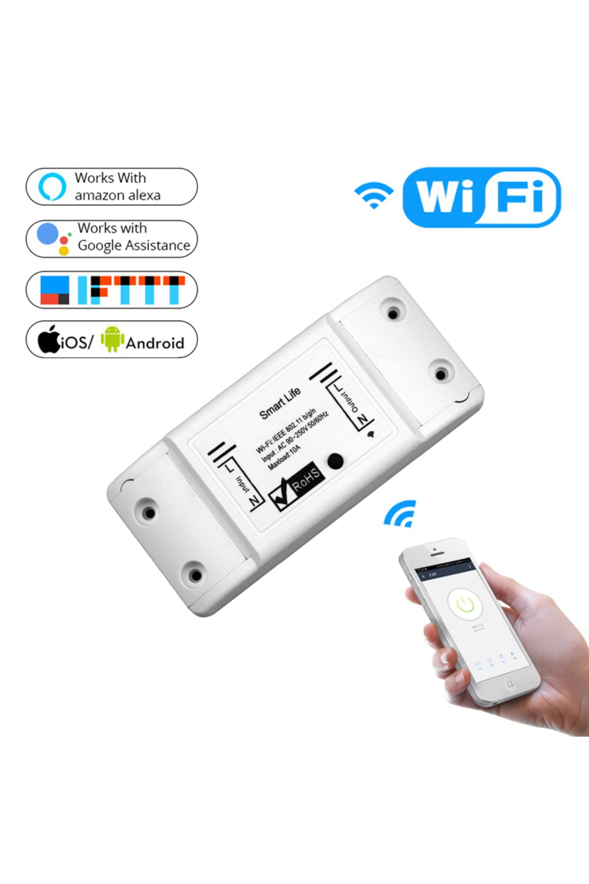 MoesHouse-1Pcs WIFI Switch MOES DIY Bluetooth Wi-Fi Smart Light Switch Timer Smart Life APP Wireless Remote C 1