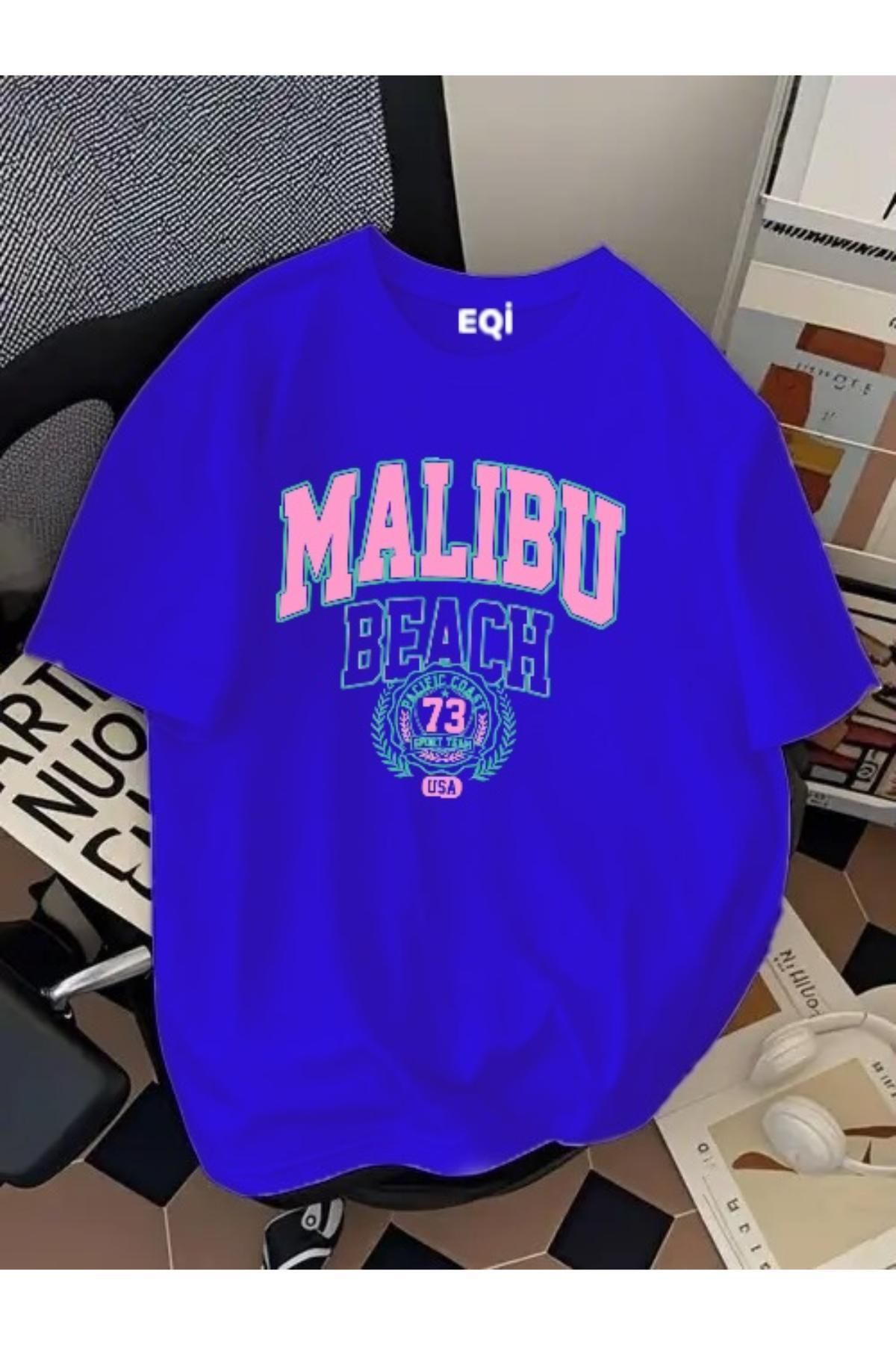 EQİ Malibu Beach Baskılı Oversize T-Shirt