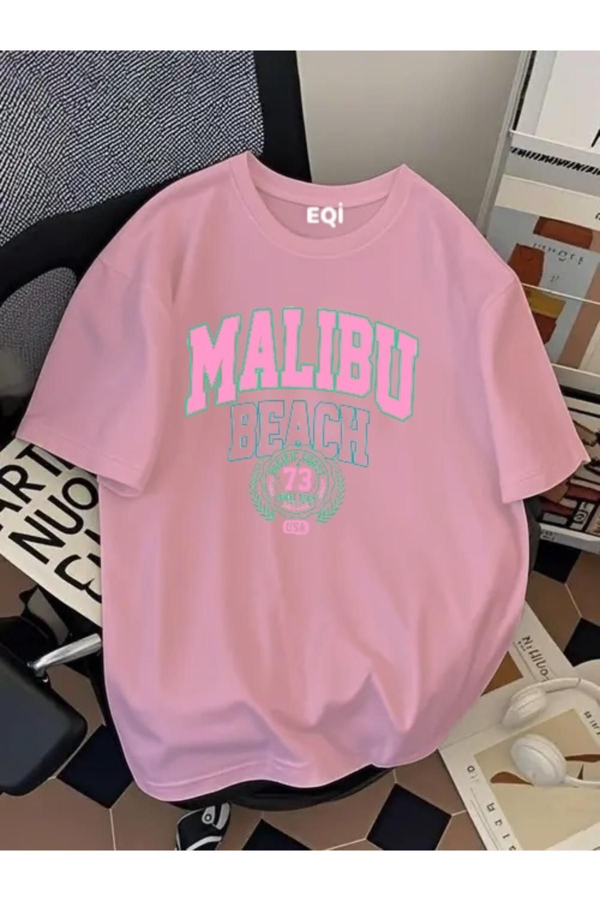 EQİ Malibu Beach Baskılı Oversize T-Shirt
