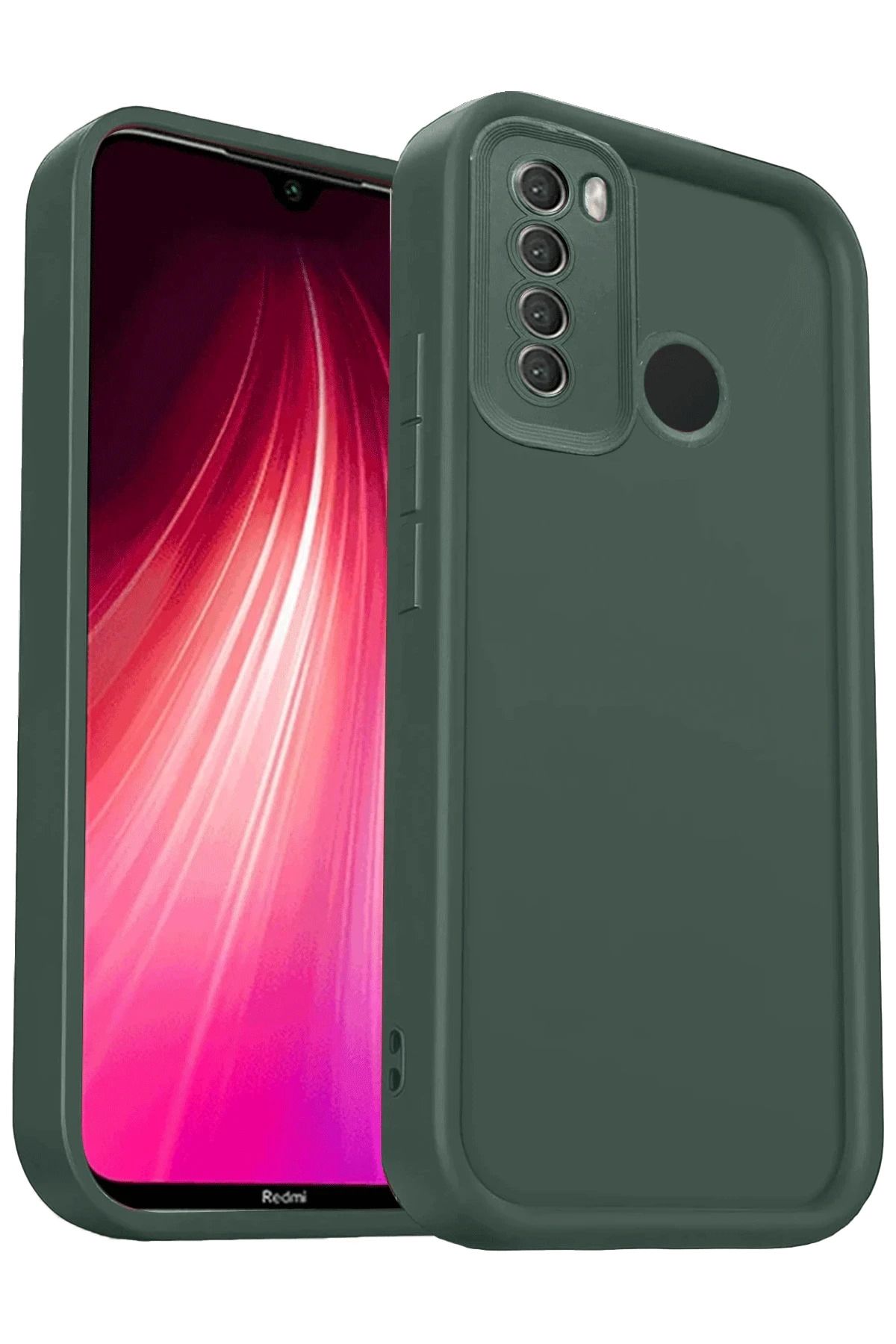 NewFace Xiaomi Redmi Note 8 Kılıf Viera Silikon - Koyu Yeşil FERRG