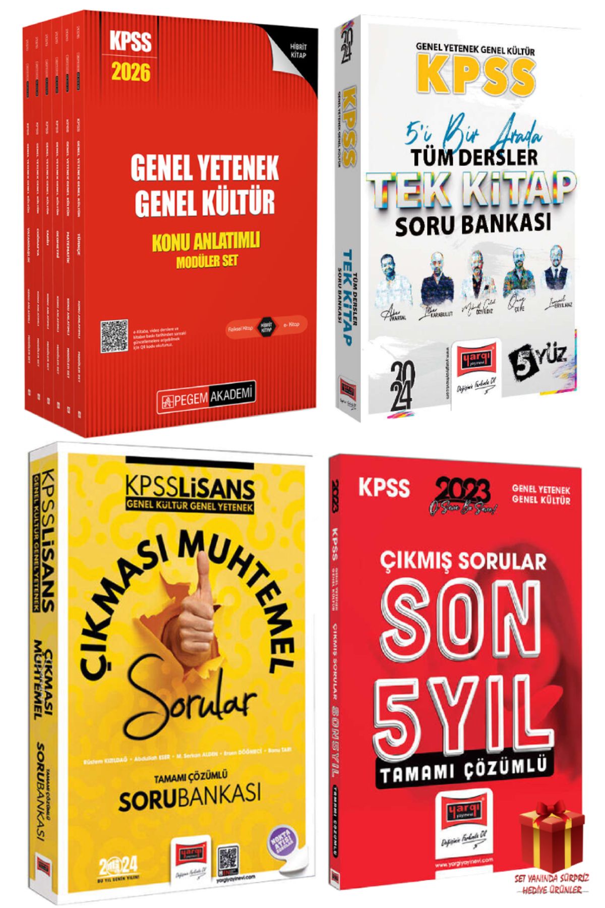 Pegem Akademi Yayıncılık 2026 Pegem GYGK Konu Anlatım Modüler Set+Yargı GYGK Soru Bankası+Çıkması Muhtemel Sorular+Çıkmış S