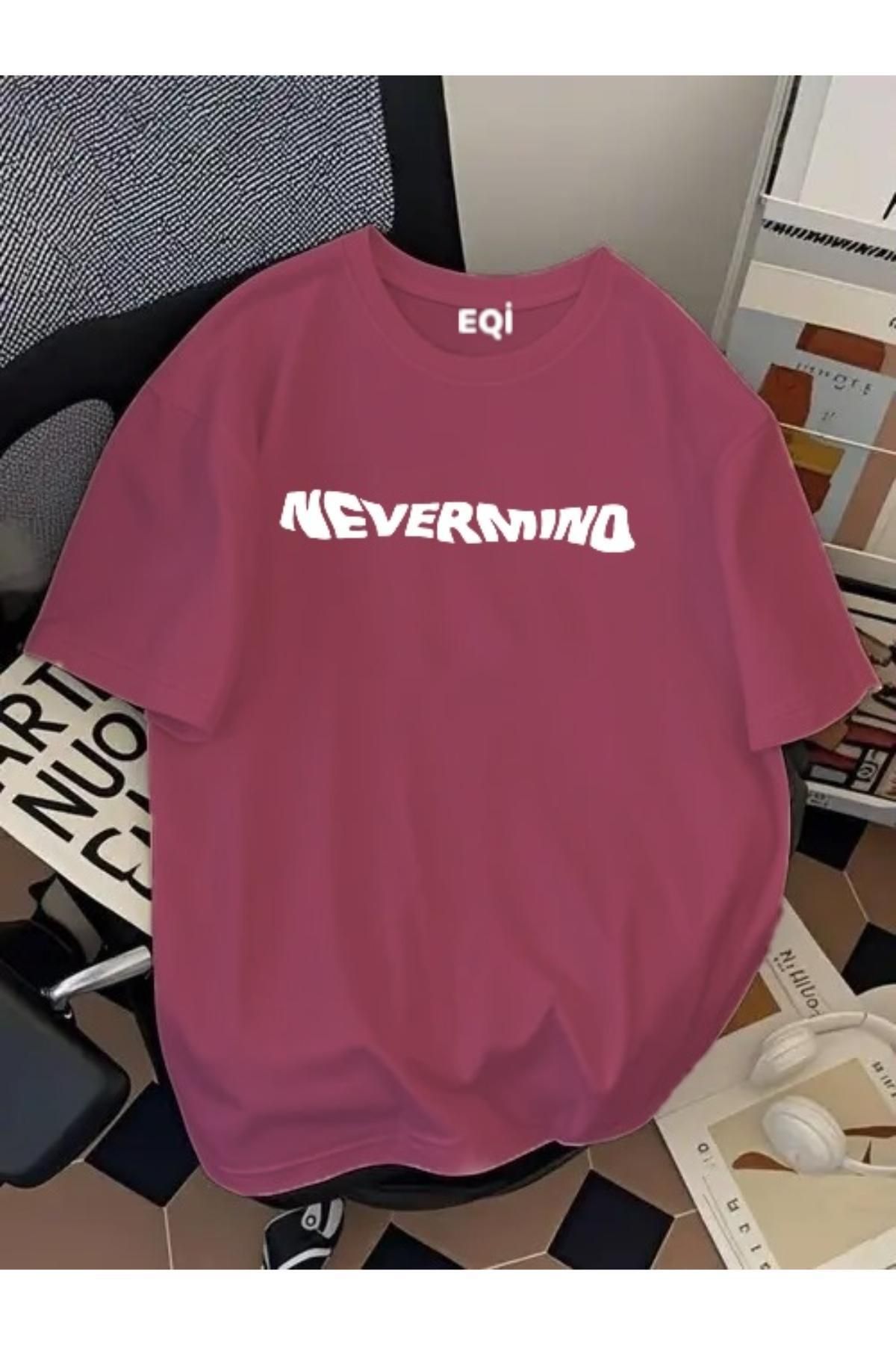 EQİ Nevermind Baskılı Oversize T-Shirt
