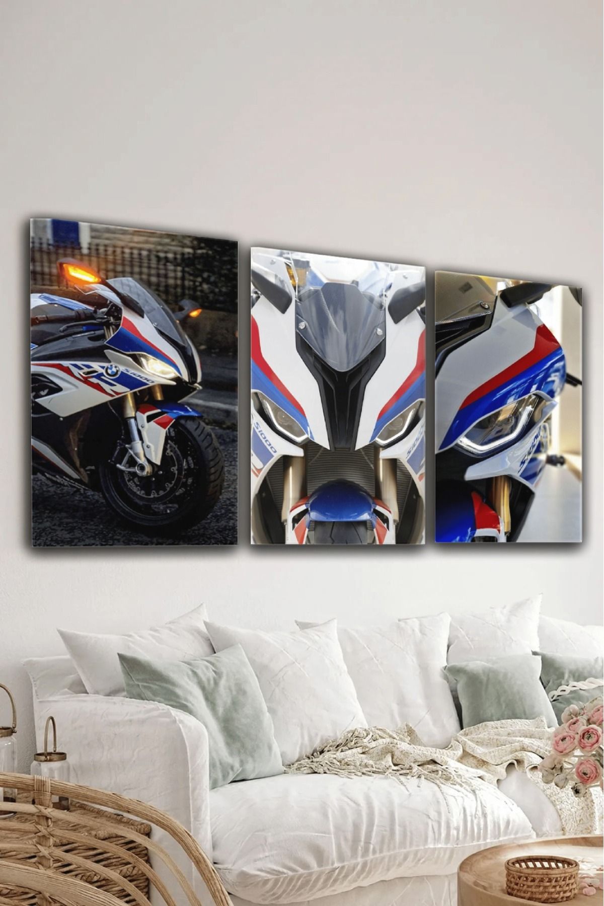 z zizuph 3'lü BMW S100 RR Motor Tablo, 4 mm Temperli Kırılmaz Cam Tablo, Motorcu Tablo