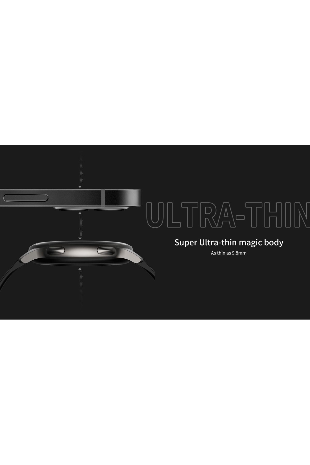 Smart Vibe-Smartwatch AMOLED WiX™ GT, Always ON Display, Ecran Curbat 2.5D, UltraSlim, Fitness Tracker, Black 8