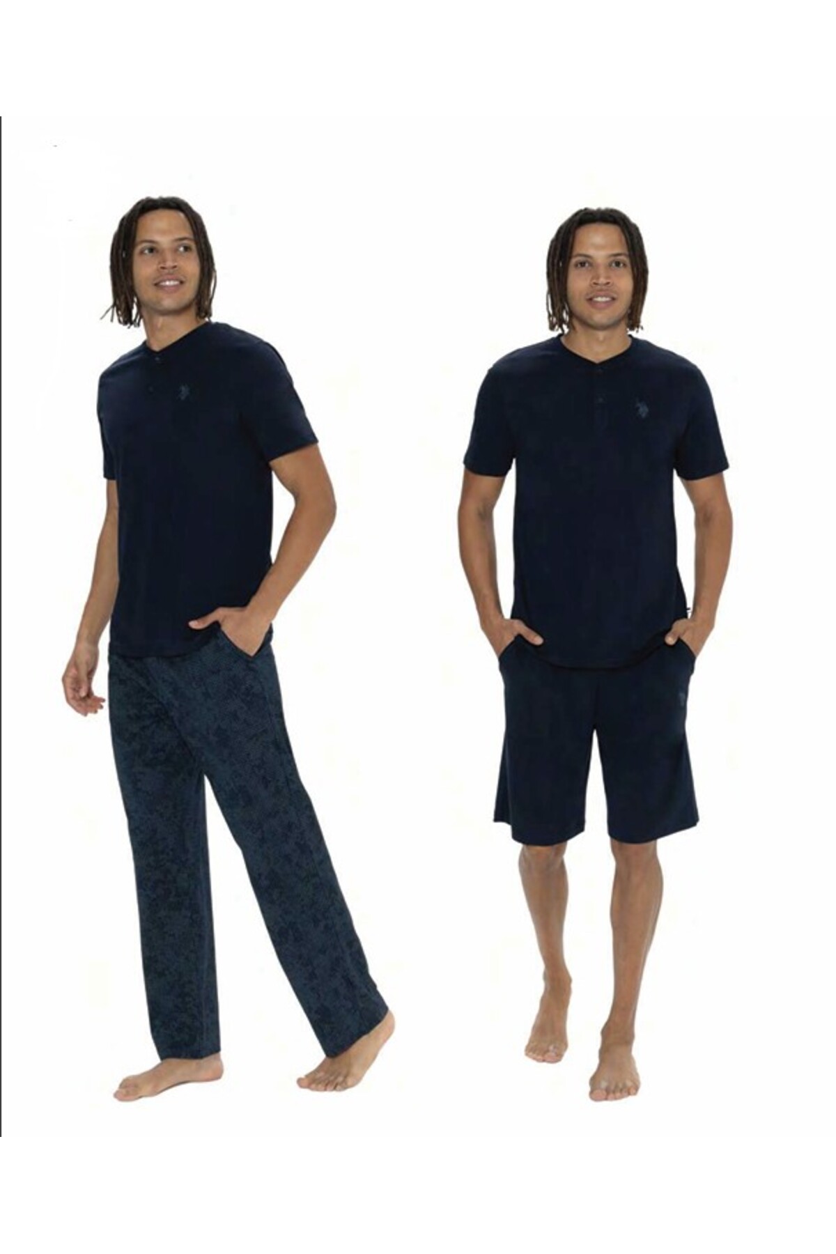 یو اس پولو ست لباس خواب سه تکه دکمه‌دار مردانه U.S. Polo Assn.