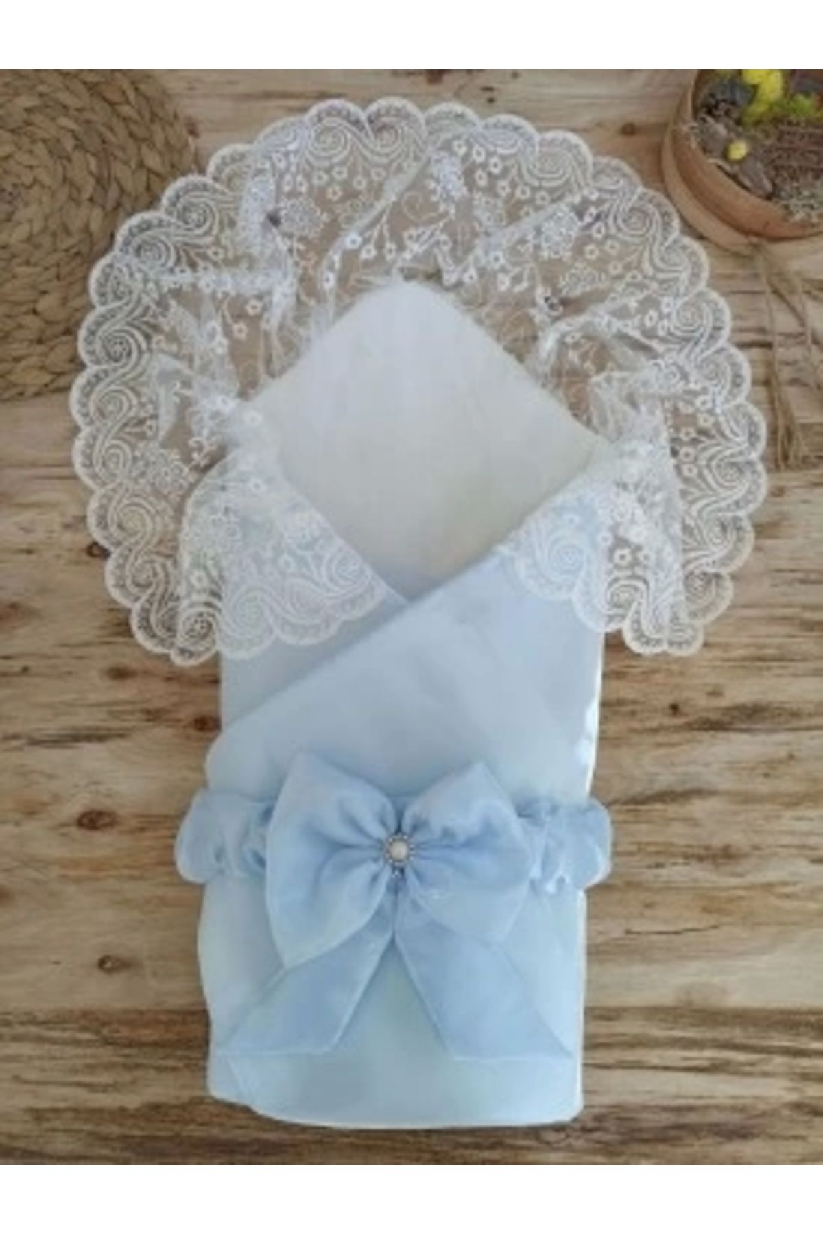 Diji Baby Yenidoğan Kumru İnci Fiyonk Kristal Parlak Duvaklı Kundak Bebek Battaniyesi