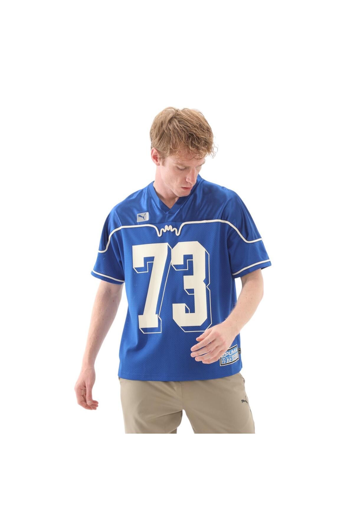 Puma 630254-01 Puma Dress Code Football Jersey Erkek T-Shirt Mavi