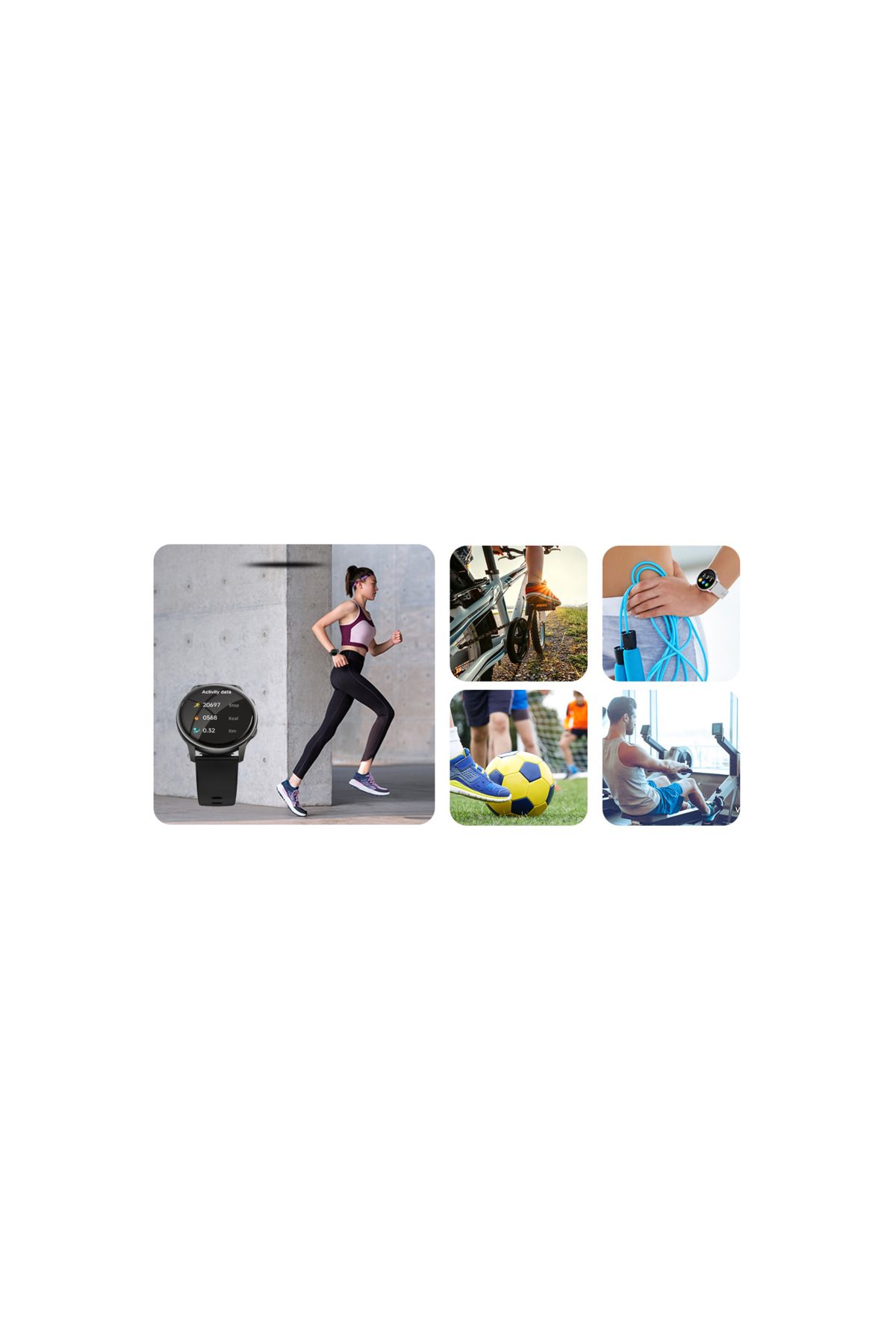 Smart Vibe-Smartwatch AMOLED WiX™ GT, Always ON Display, Ecran Curbat 2.5D, UltraSlim, Fitness Tracker, Black 5