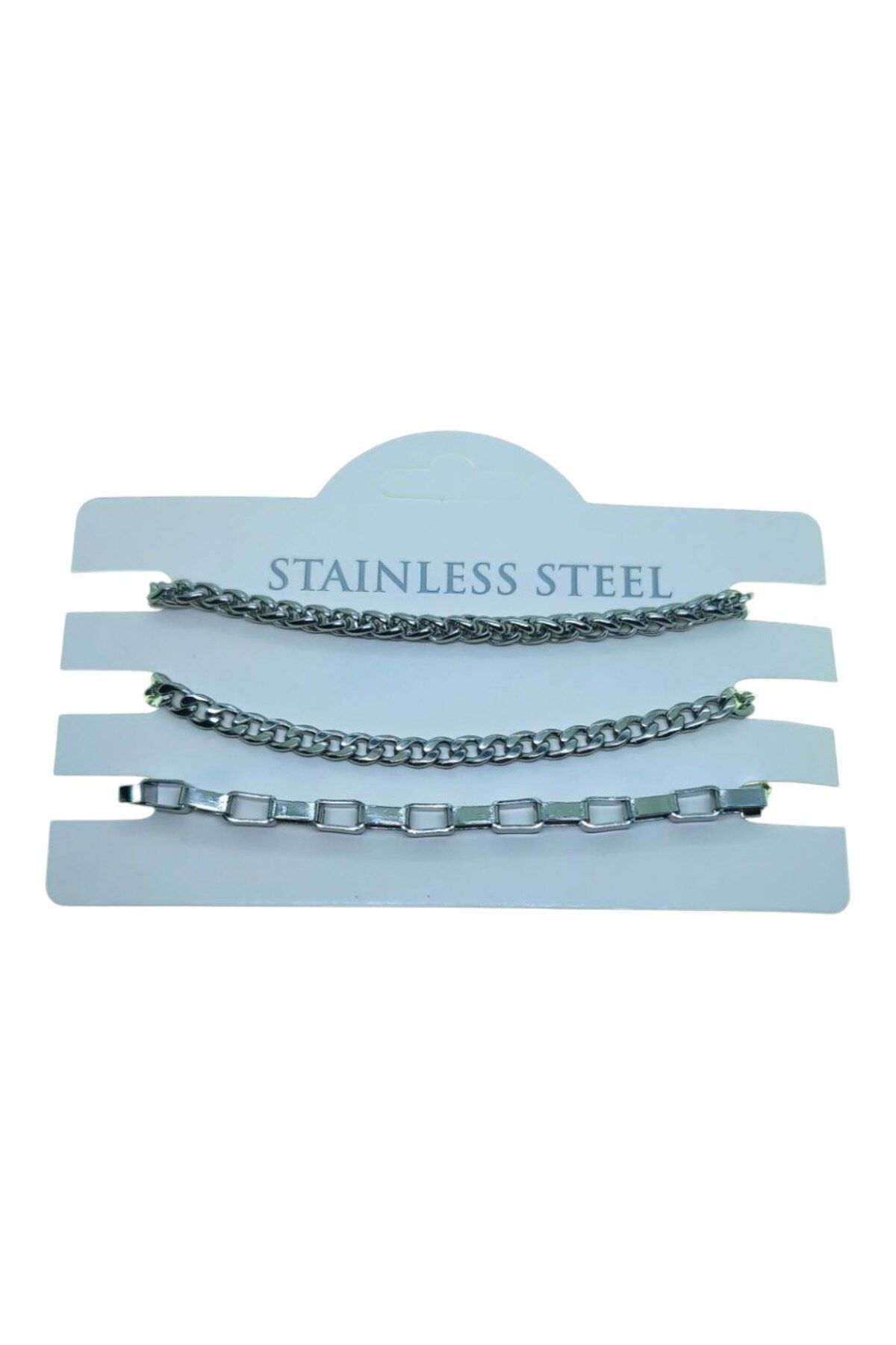 X-Lady Accessories Gümüş Renk Lufigo Cadena Küp Kombin Çelik Bileklik - 3328