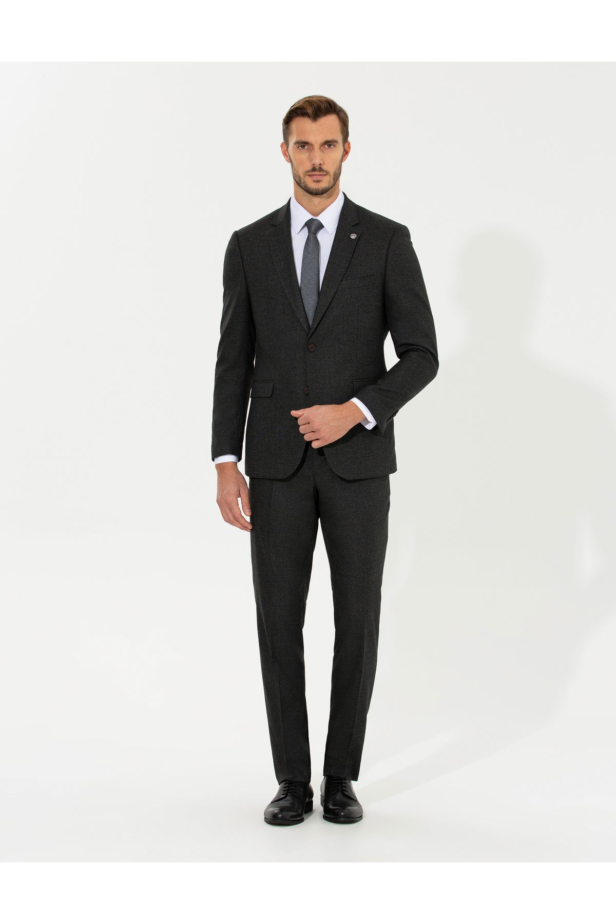 Pierre Cardin Antrasit Slim Fit Takım Elbise