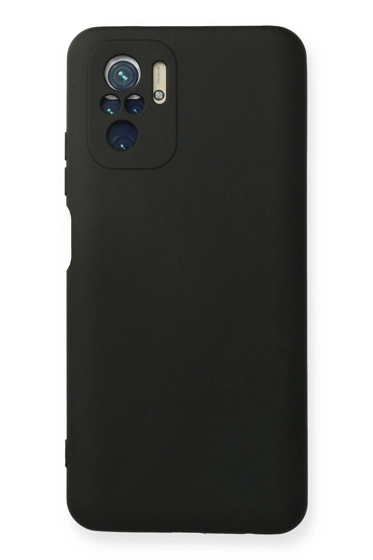NewFace Xiaomi Redmi Note 10 Kılıf Nano içi Kadife Silikon - Siyah FLKRY
