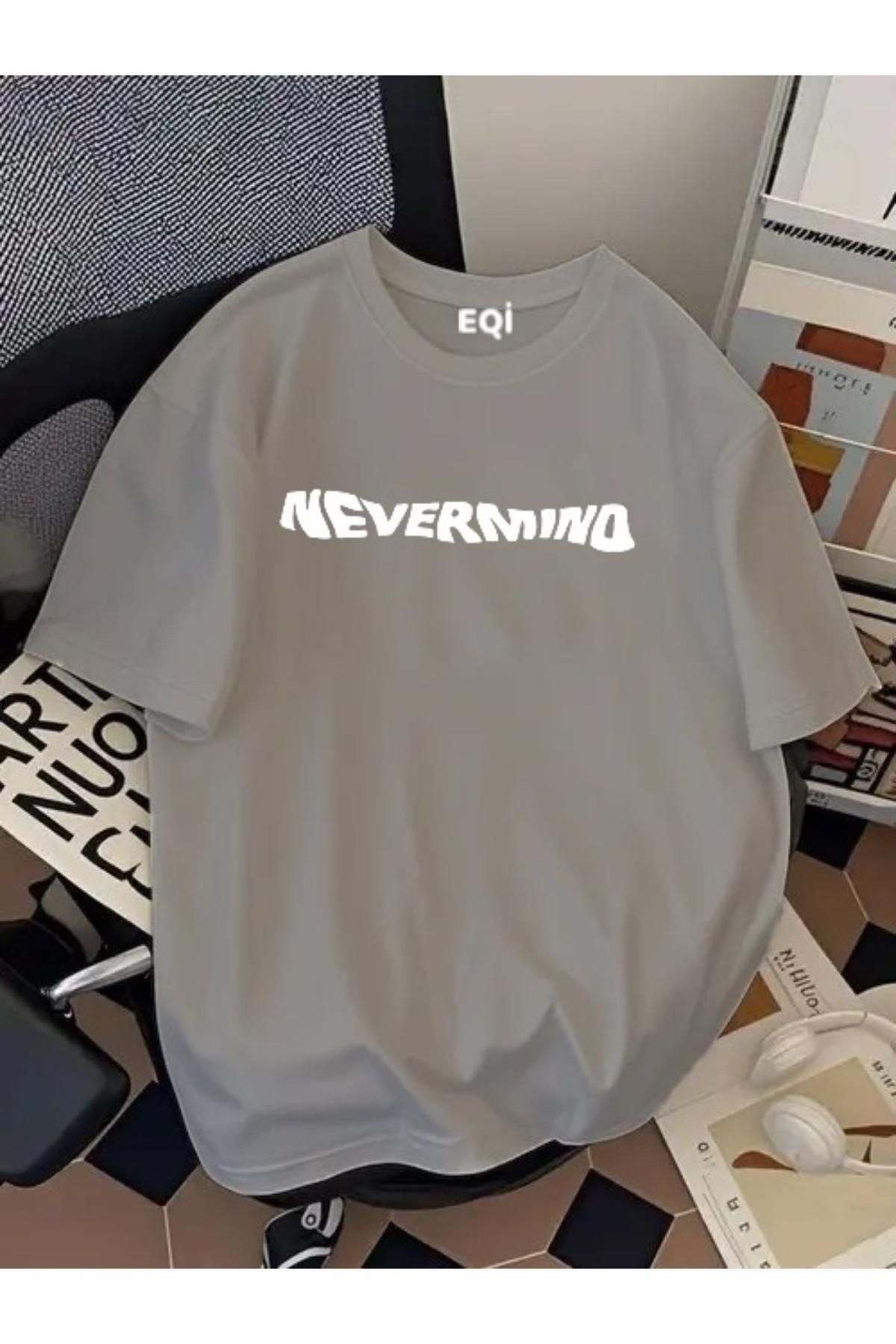 EQİ Nevermind Baskılı Oversize T-Shirt