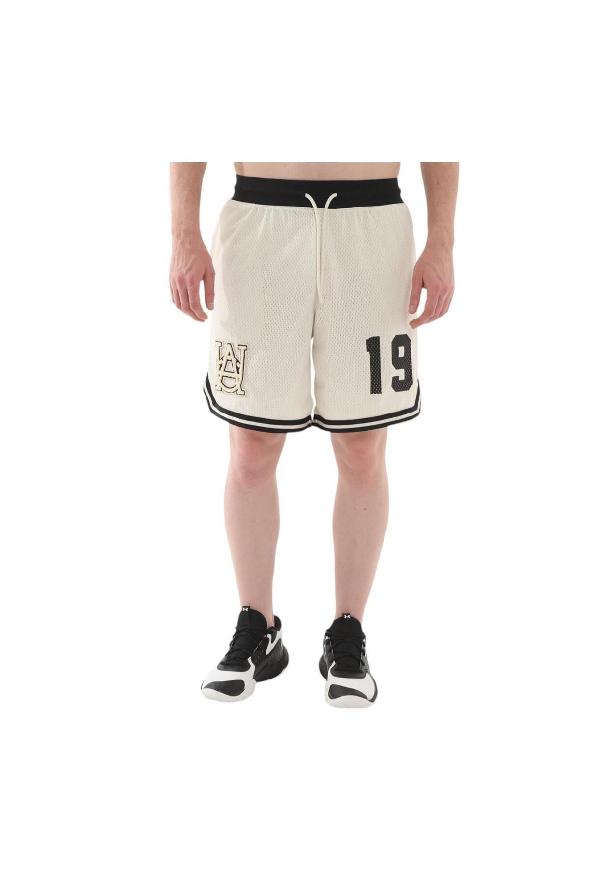 Under Armour A1390120-279 Under Armour Courtside Hoops Short Erkek Şort Ve Kapri Beyaz