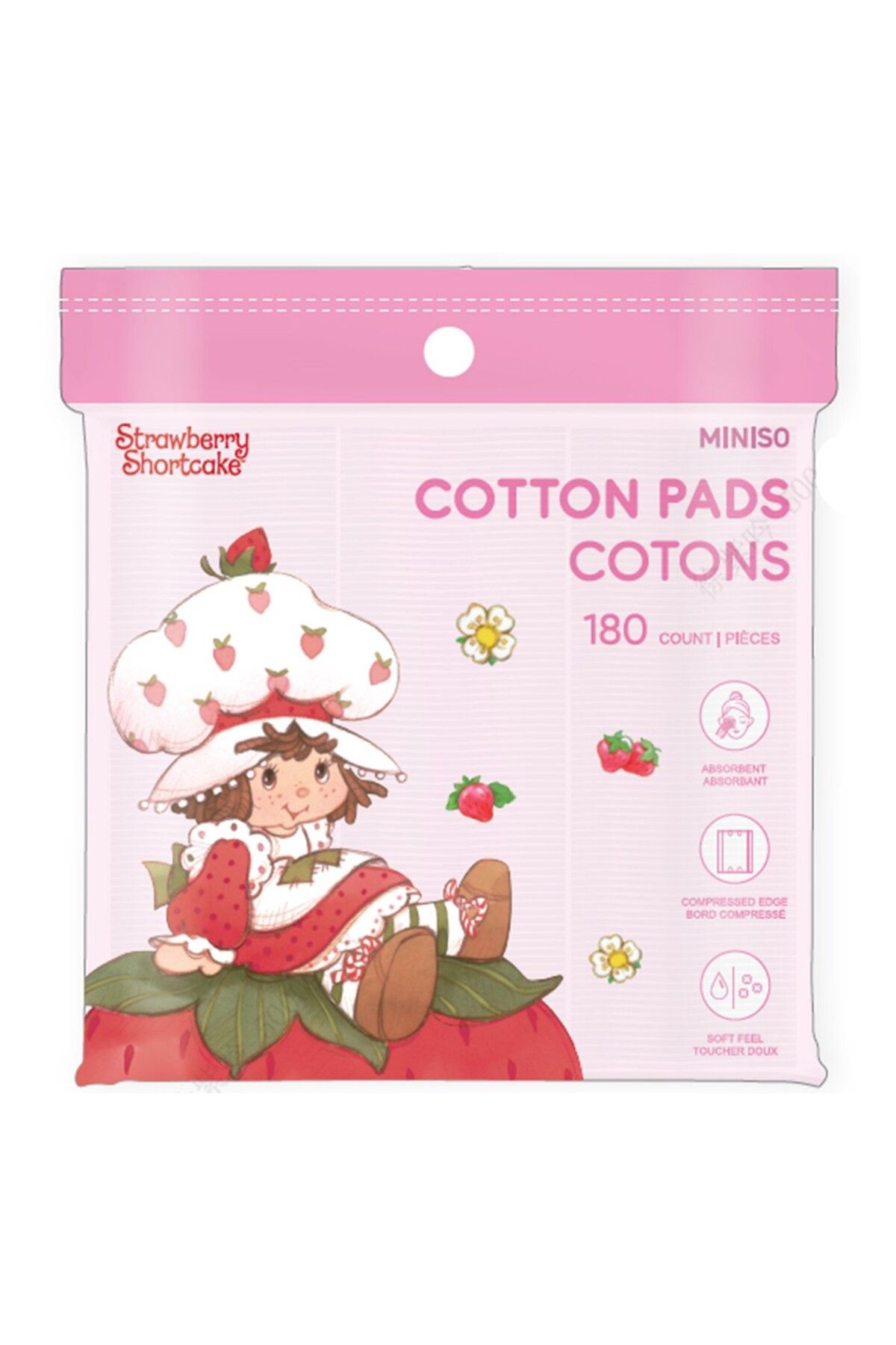Miniso Çilek Kız Koleksiyonu Makyaj Temizleme Pamuğu (180 Adet)