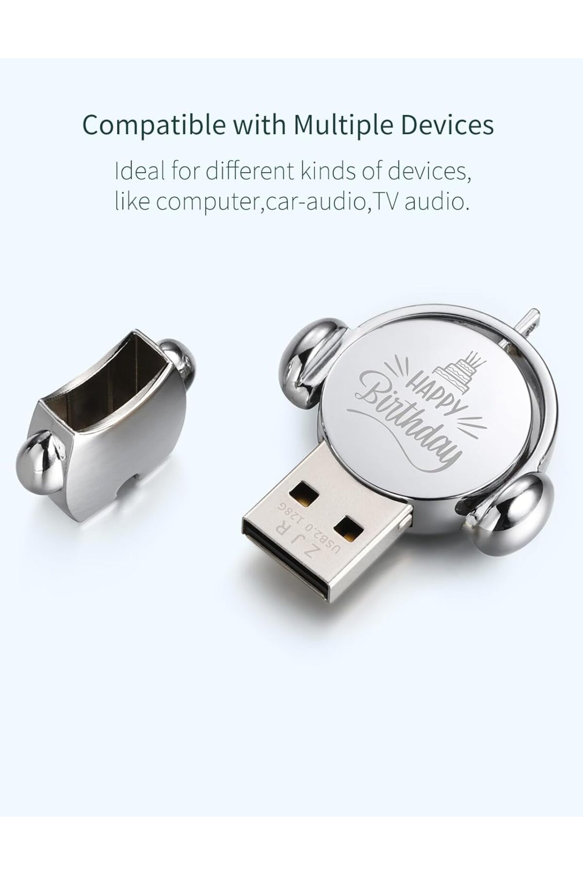 USBB-محرك أقراص فلاش USB ZJR بسعة 128 جيجابايت، محرك أقراص USB محمول بتصميم كرتوني لطيف، محرك أقراص معدني 2.0، ذاكرة محمولة مع K 3