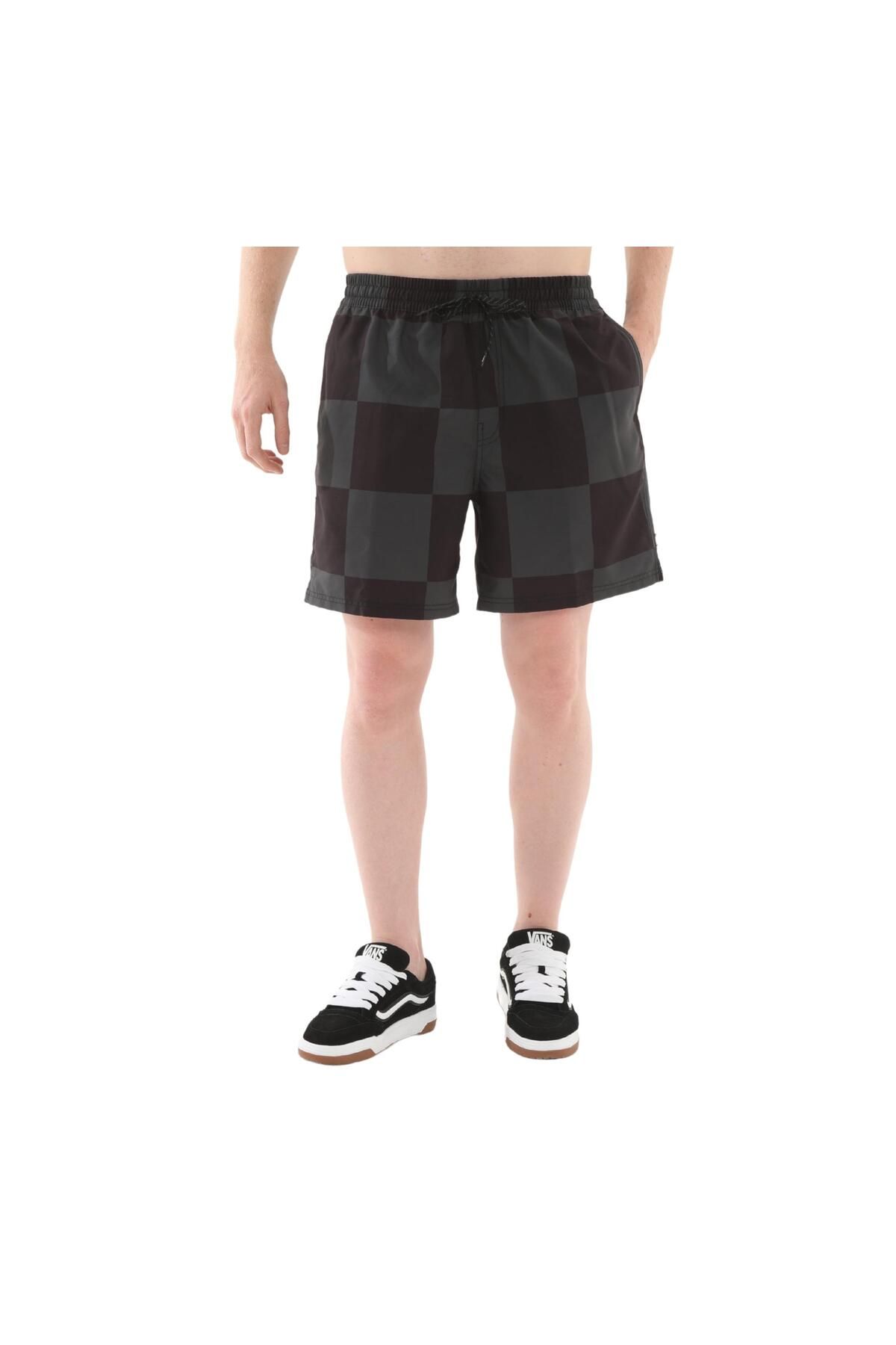 Vans 000M43KOU1-R Vans Primary Checkerboard Elastic Boardshort Erkek Şort Ve Kapri Siyah