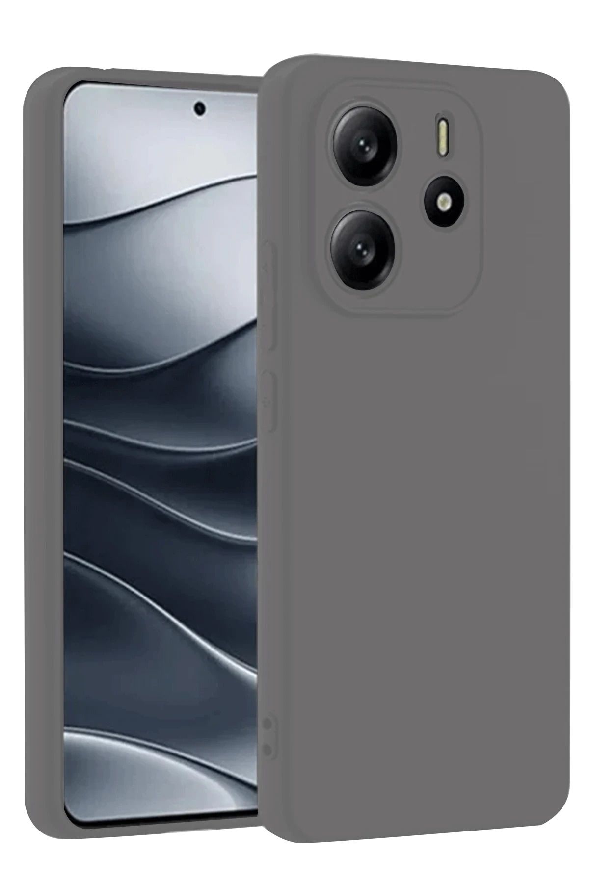 NewFace Xiaomi Redmi Note 14 4G Kılıf First Silikon - Gri FERRG