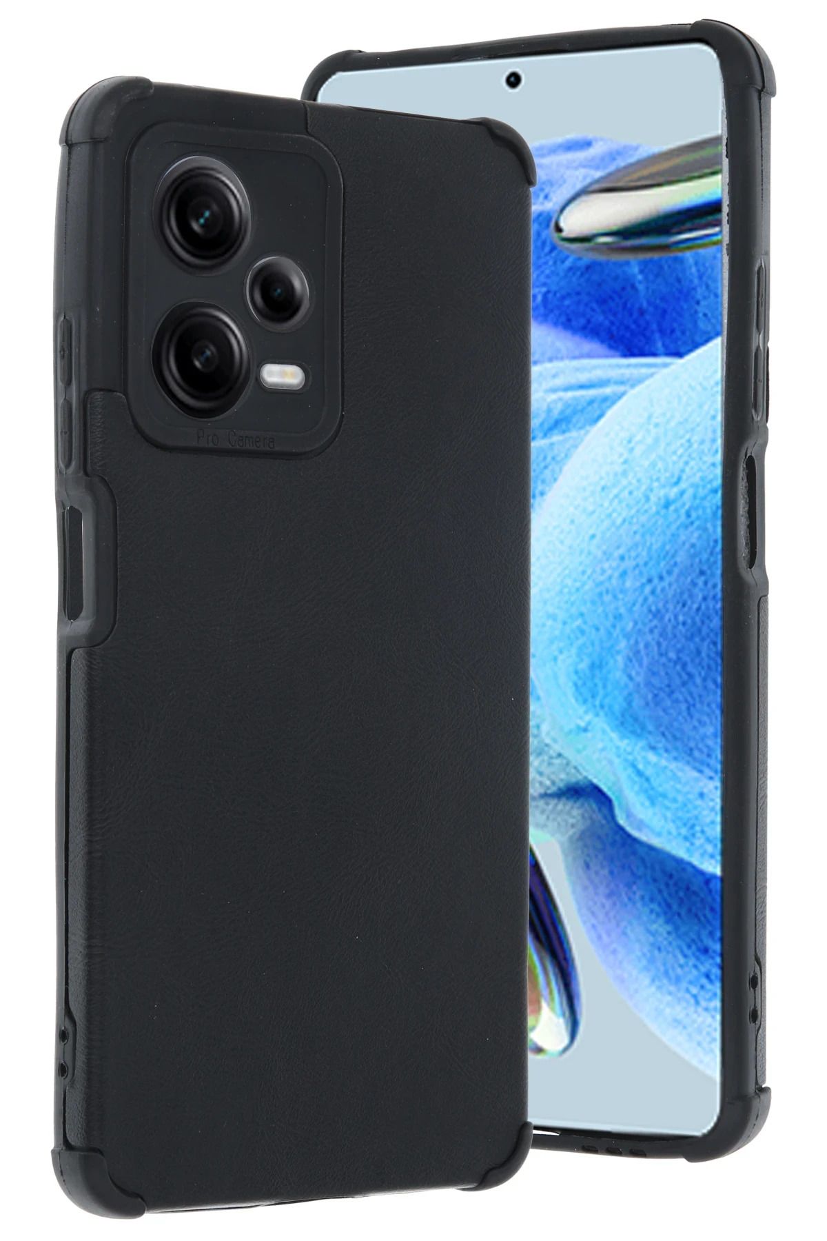 NewFace Xiaomi Redmi Note 12 Pro Plus Kılıf Loop Deri Silikon - Siyah FERRG