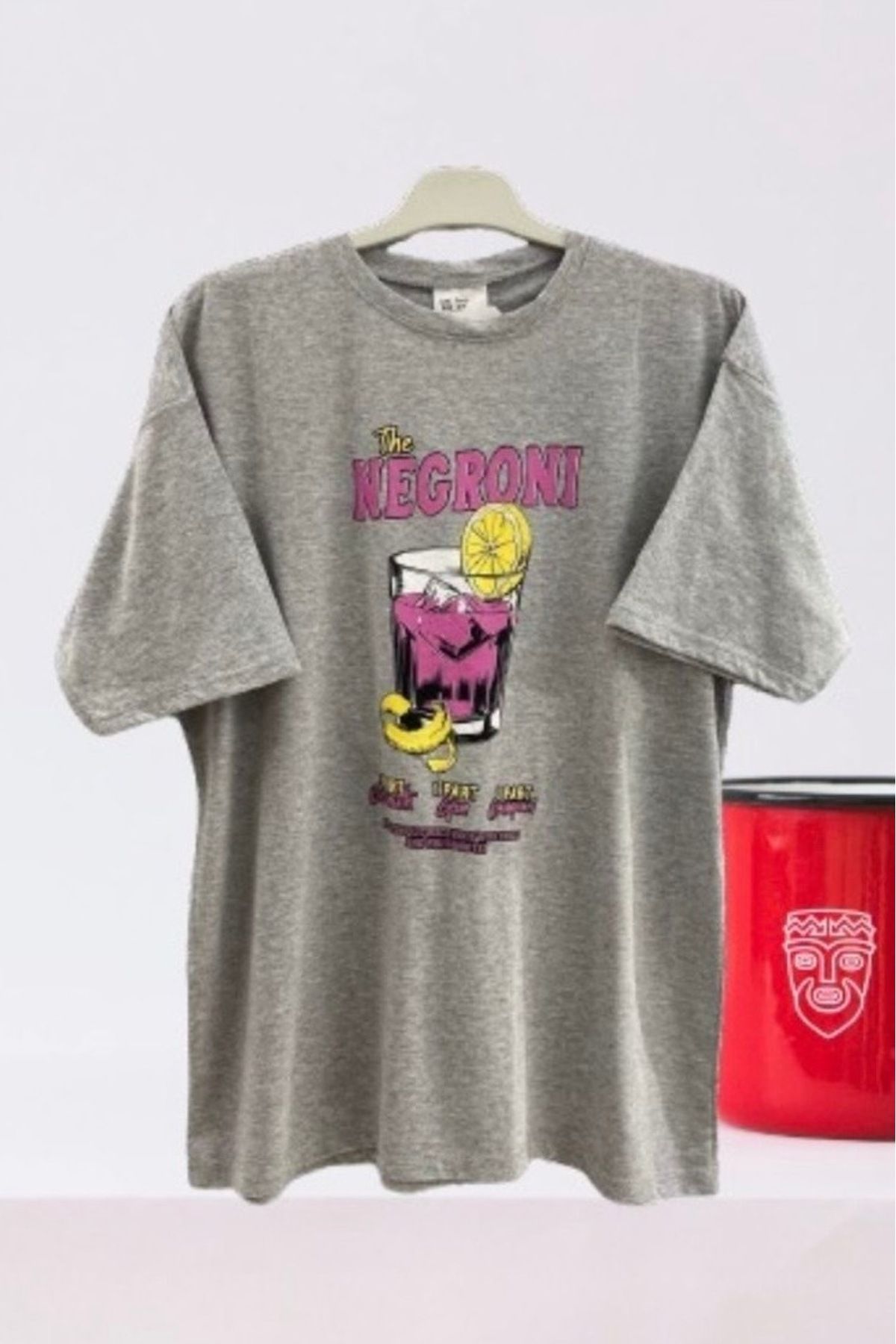 bb butik basic The Megroni Baskılı Penye Kadın Tişört MG6592
